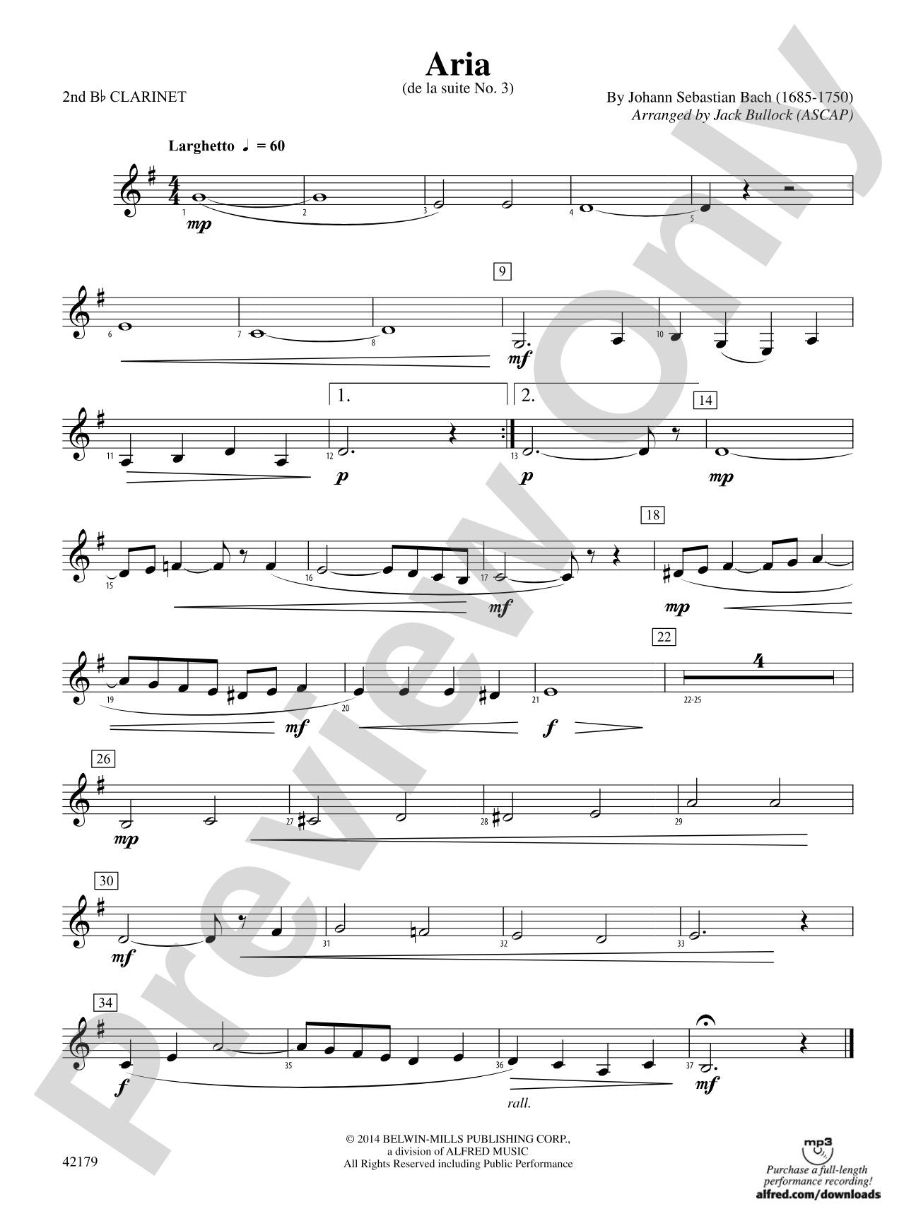 Aria: 2nd B-flat Clarinet