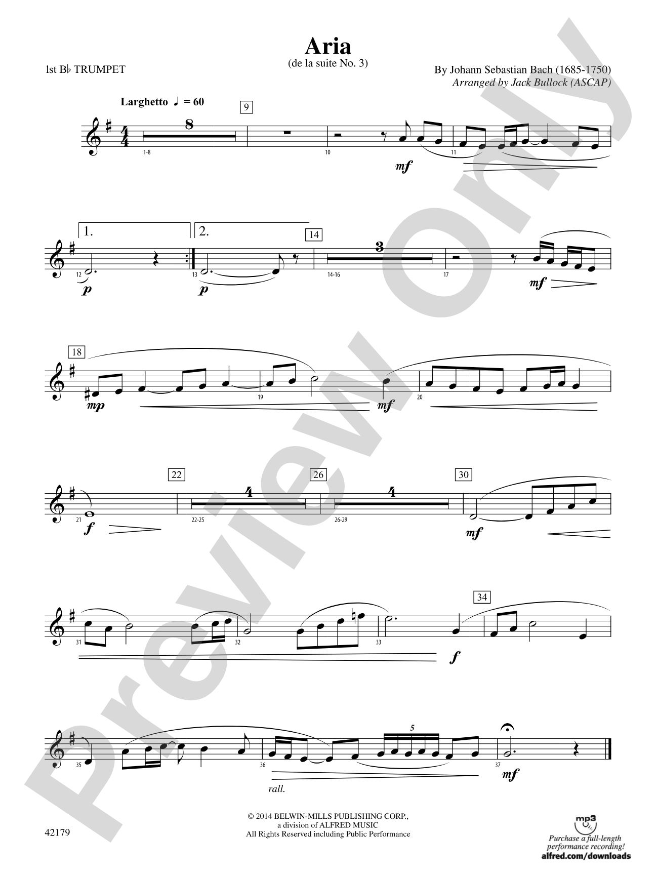 Aria: 1st B-flat Trumpet