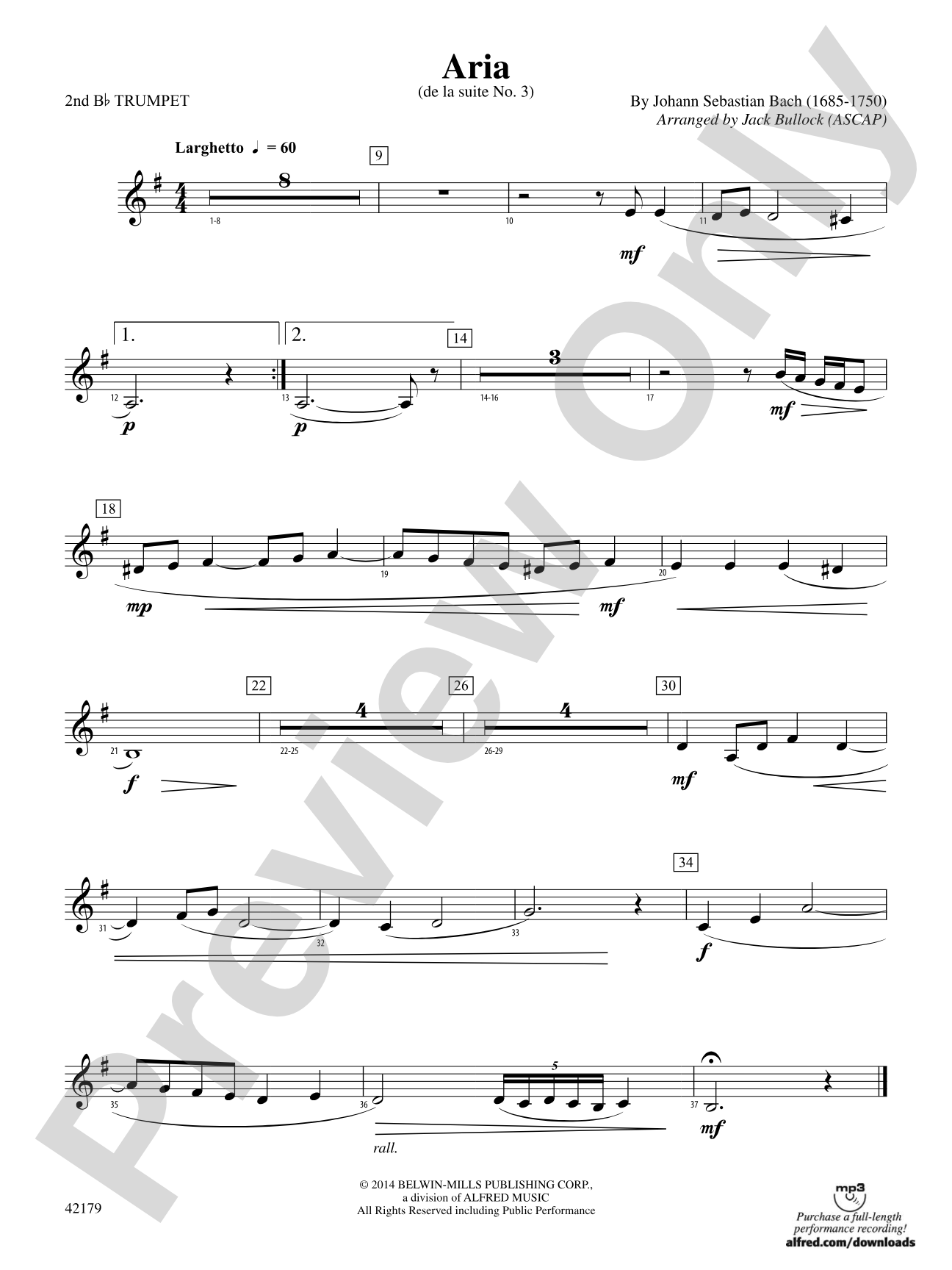 Aria: 2nd B-flat Trumpet