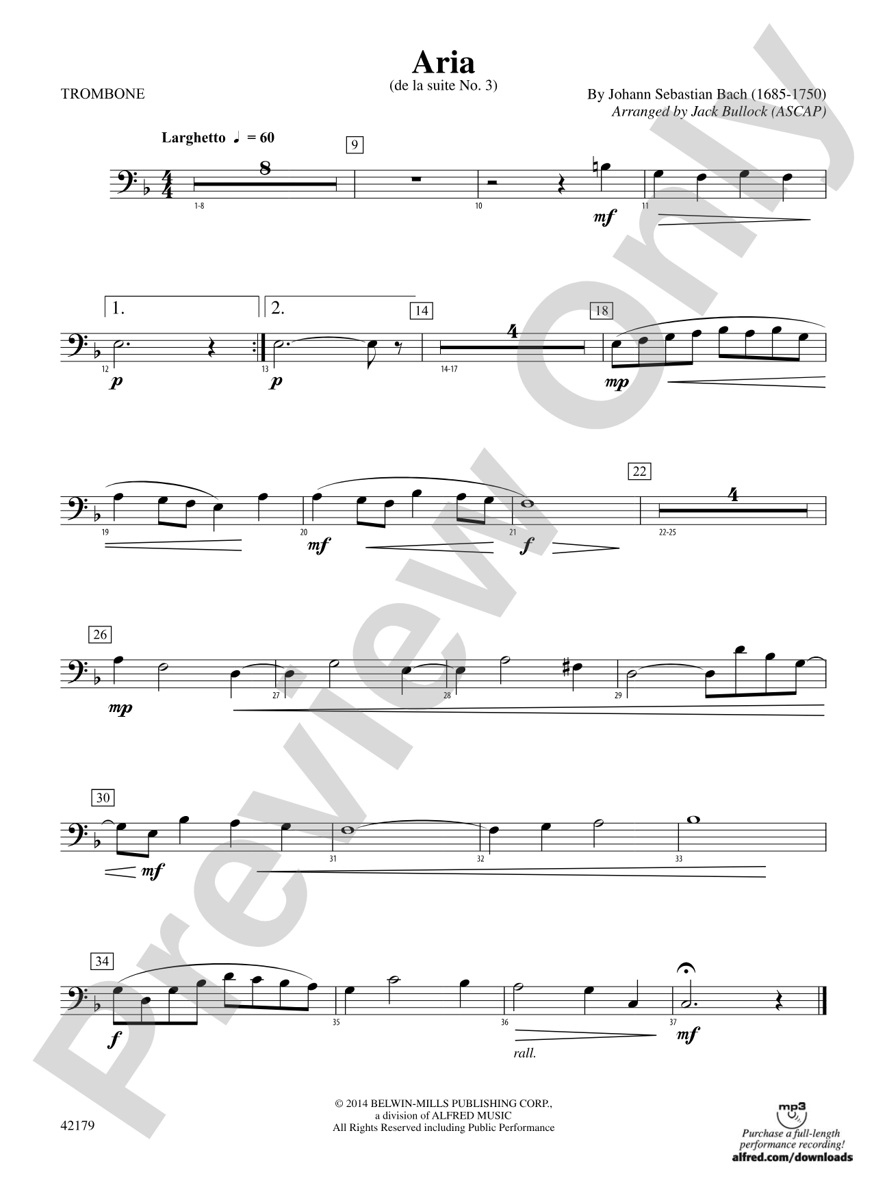 Aria: 1st Trombone