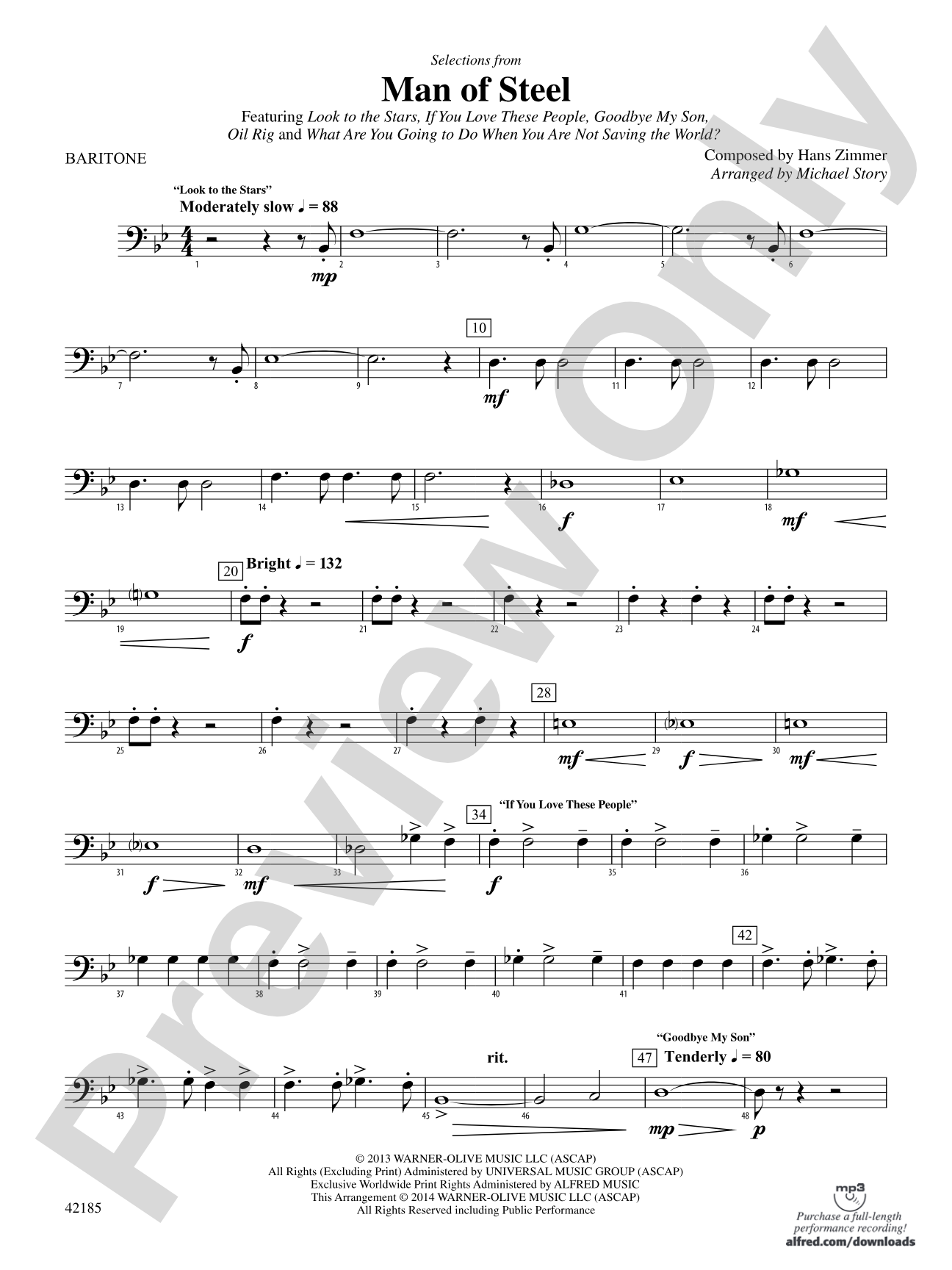Man of Steel, Selections from: Baritone B.C.
