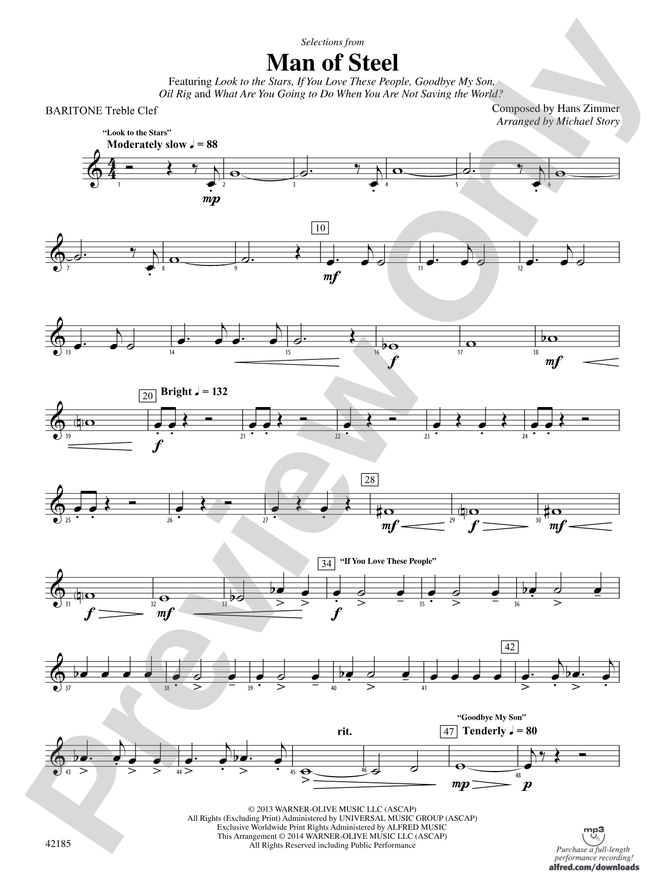 Man of Steel, Selections from: Baritone T.C.