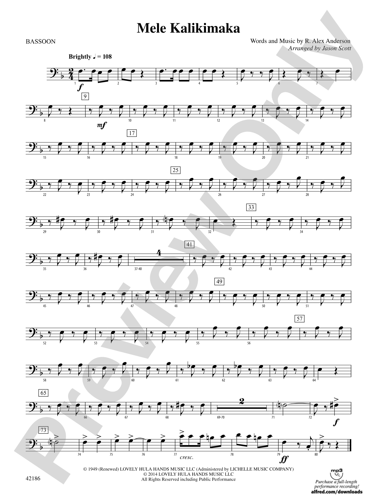 Mele Kalikimaka: Bassoon