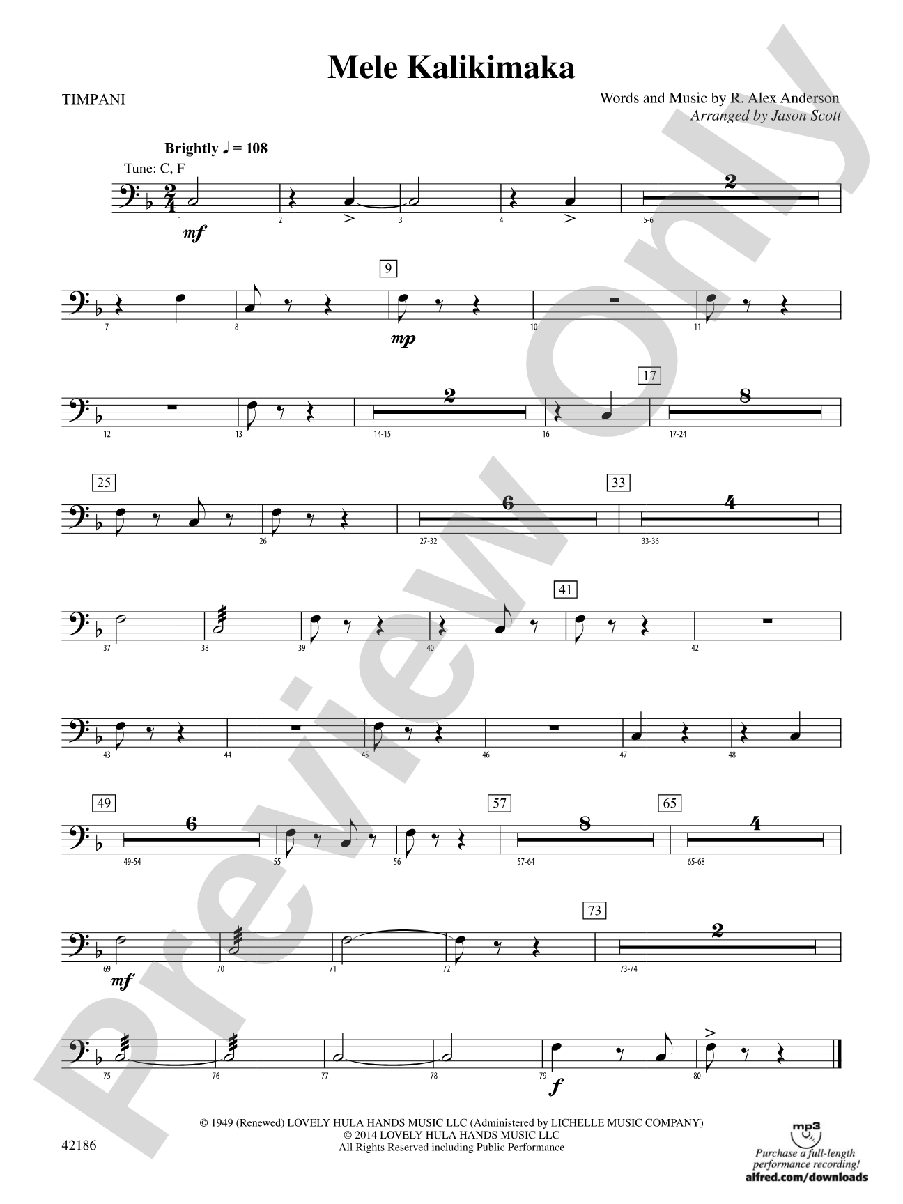 Mele Kalikimaka: Timpani