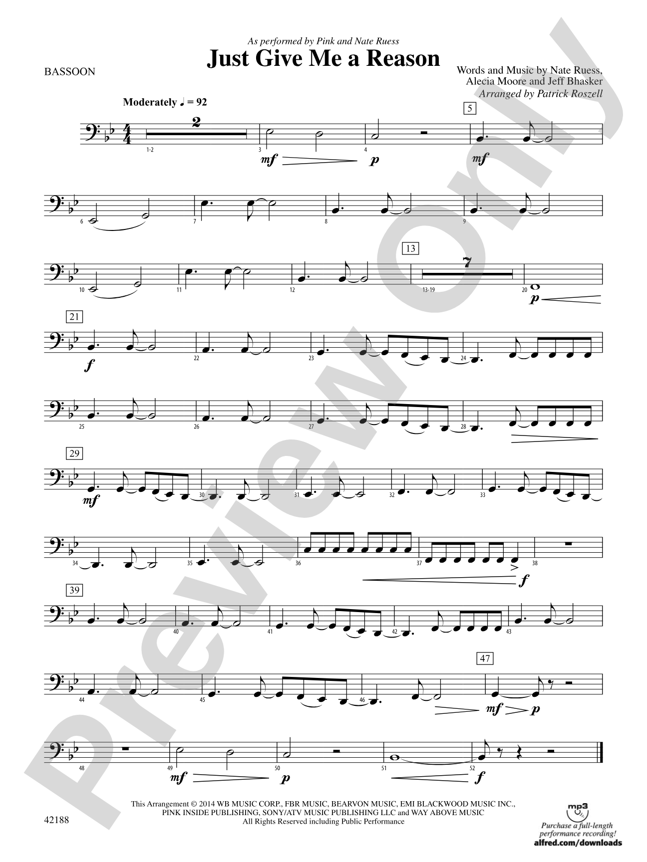 Just Give Me a Reason: Bassoon