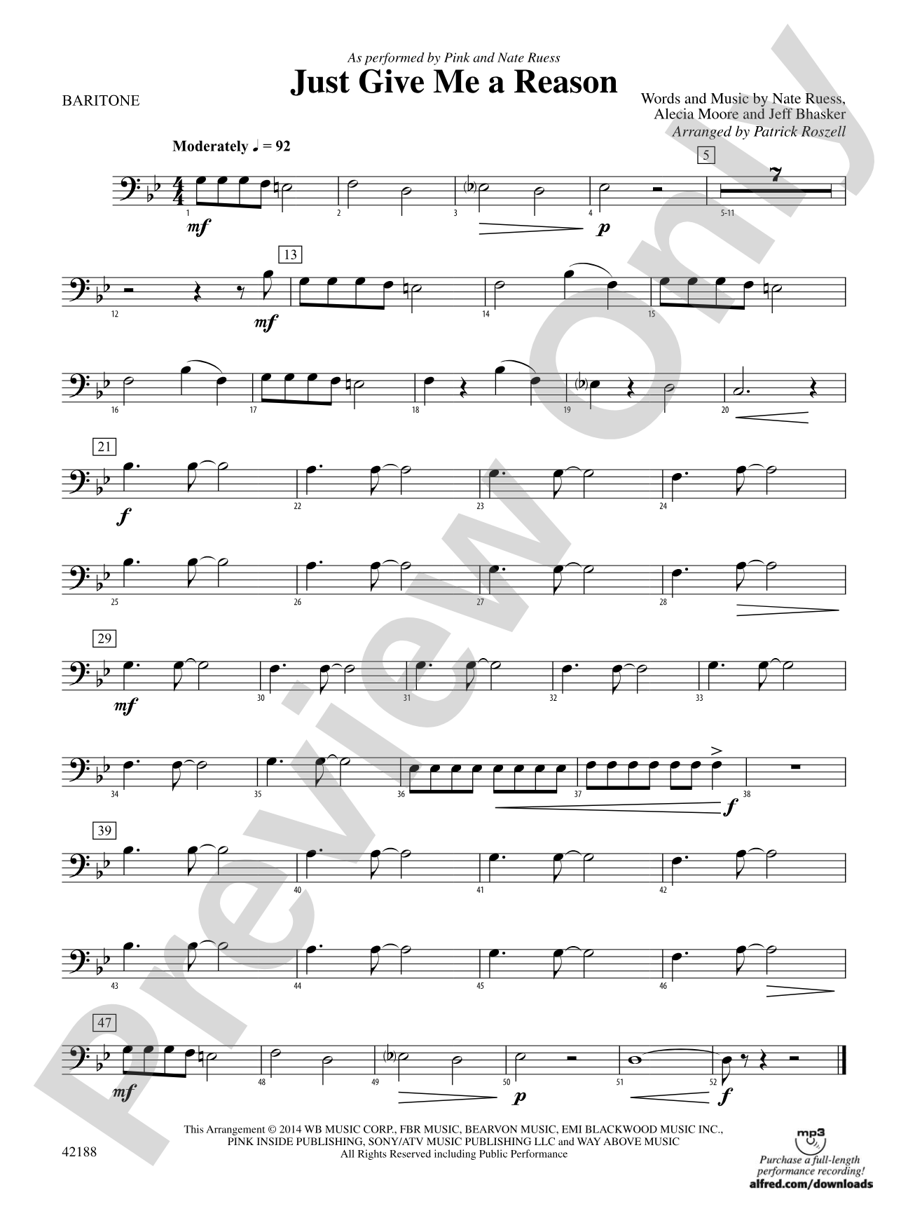 Just Give Me a Reason: Baritone B.C.