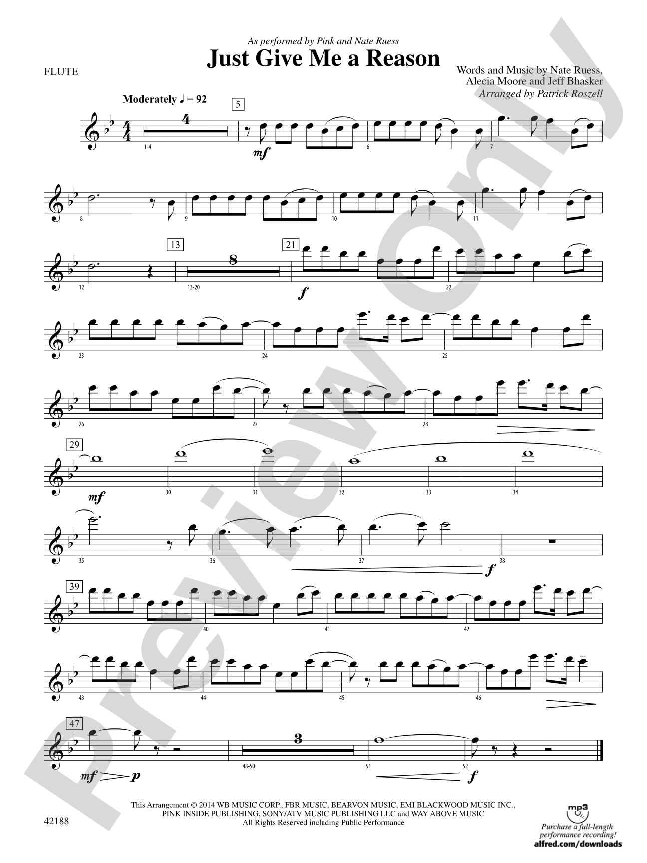 Just Give Me a Reason: Flute