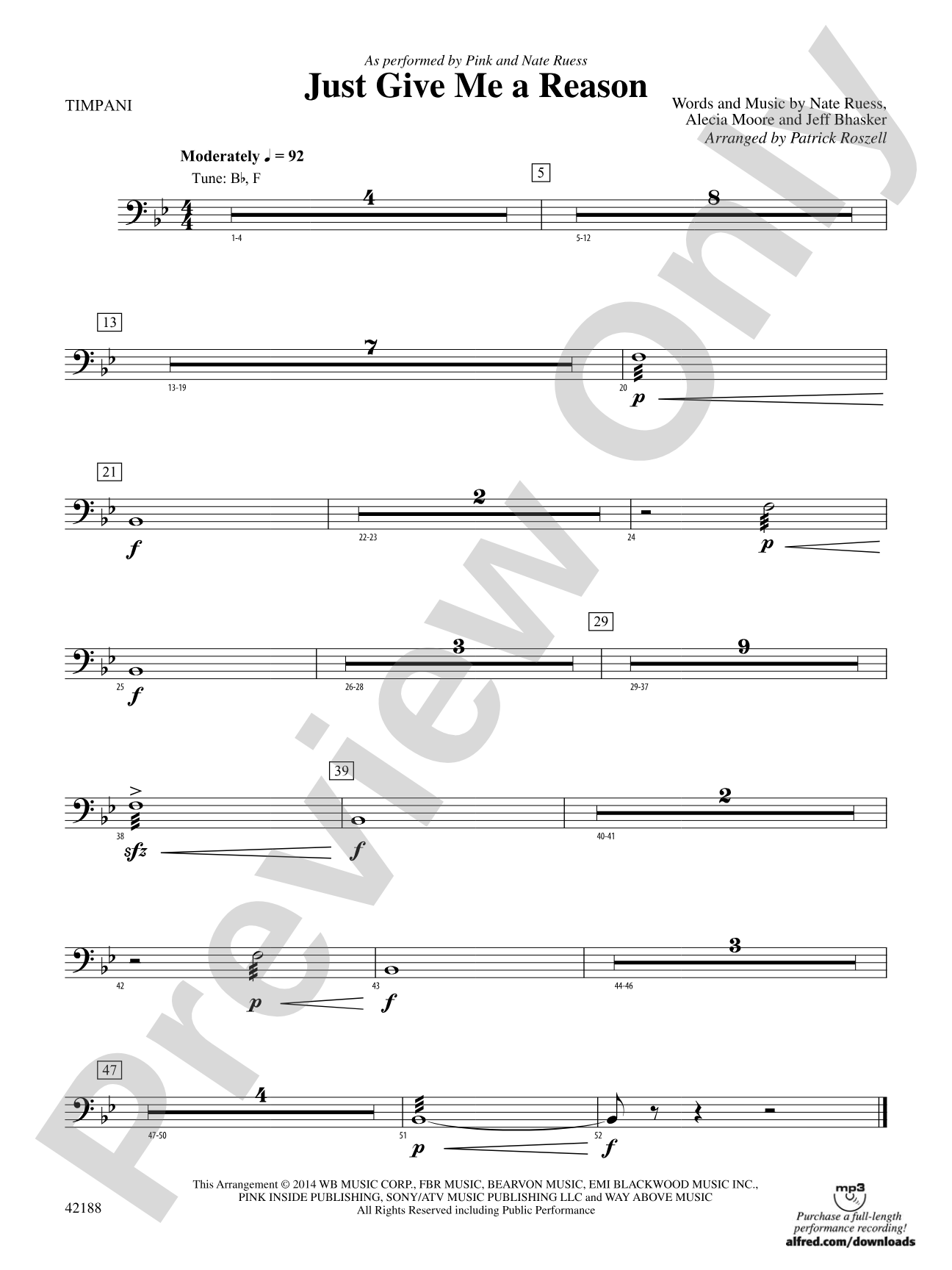 Just Give Me a Reason: Timpani