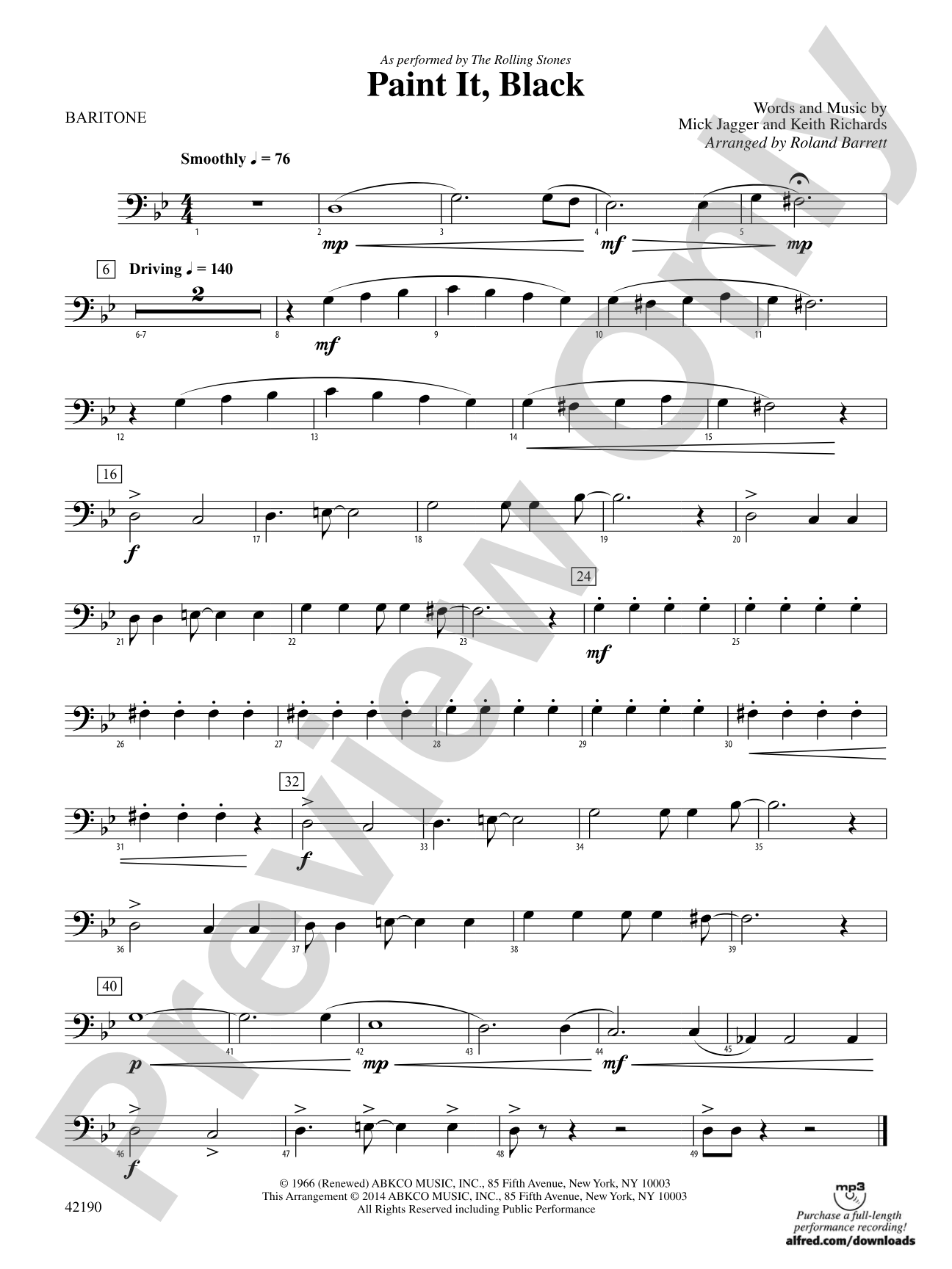 Paint It, Black: Baritone B.C.