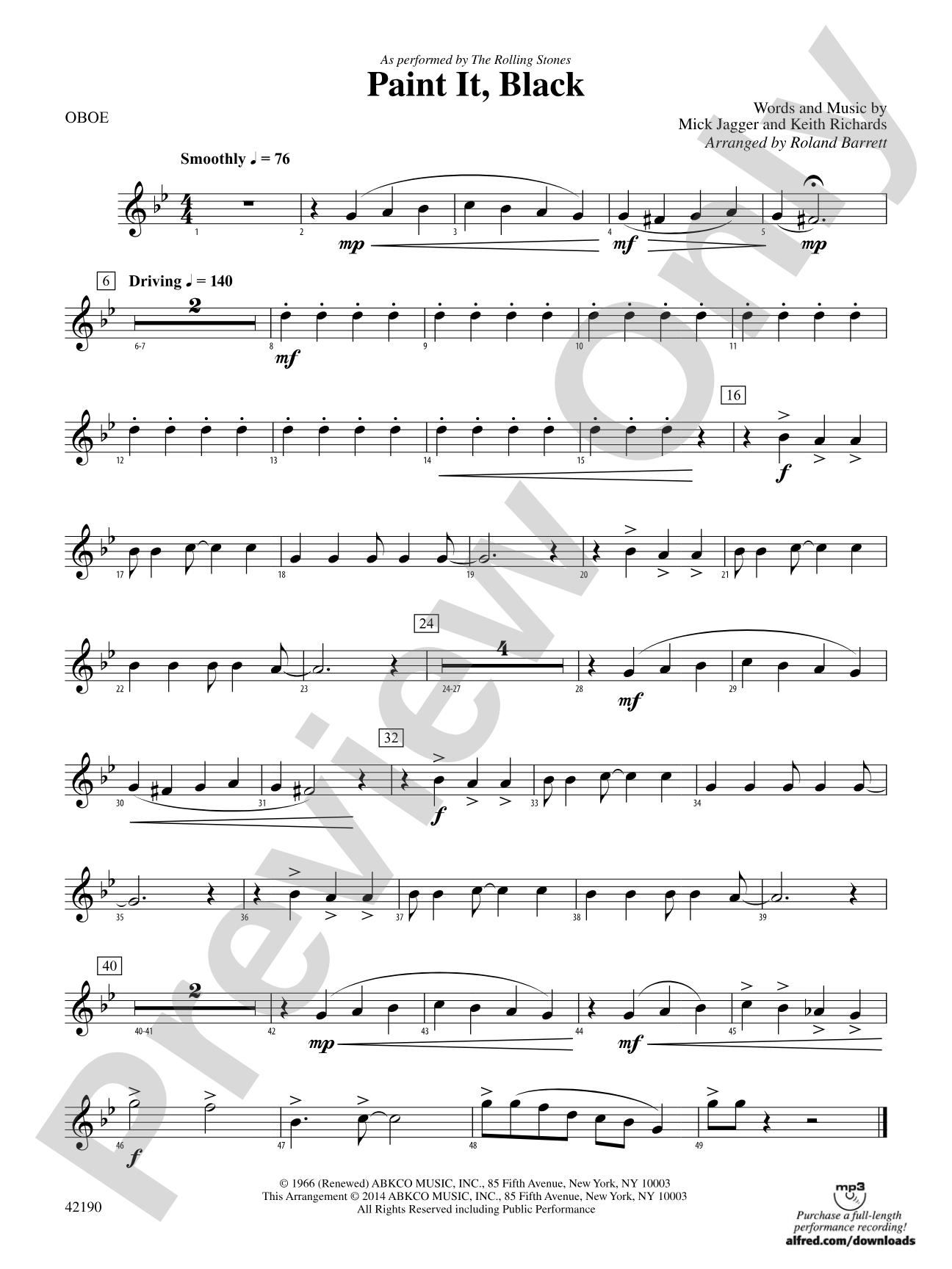 Paint It, Black: Oboe