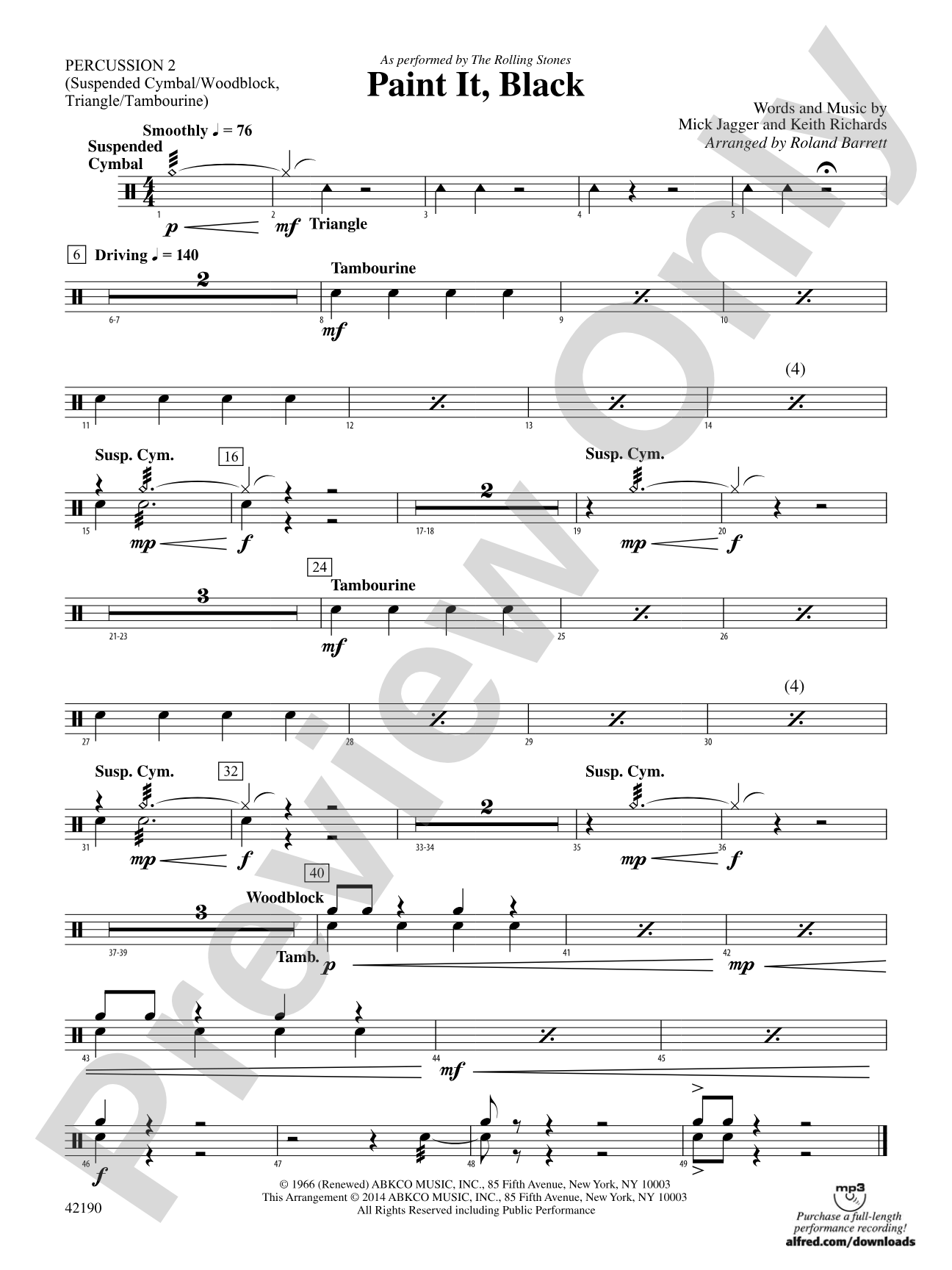 Paint It, Black: 2nd Percussion