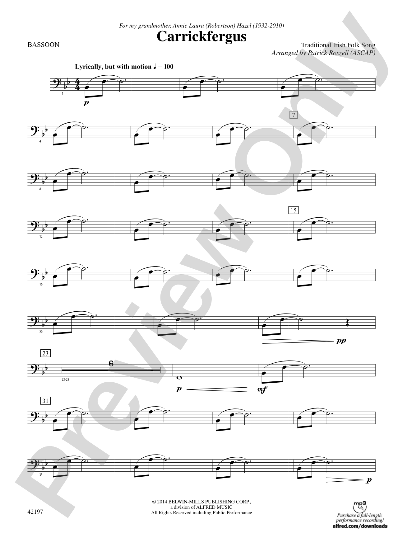 Carrickfergus: Bassoon