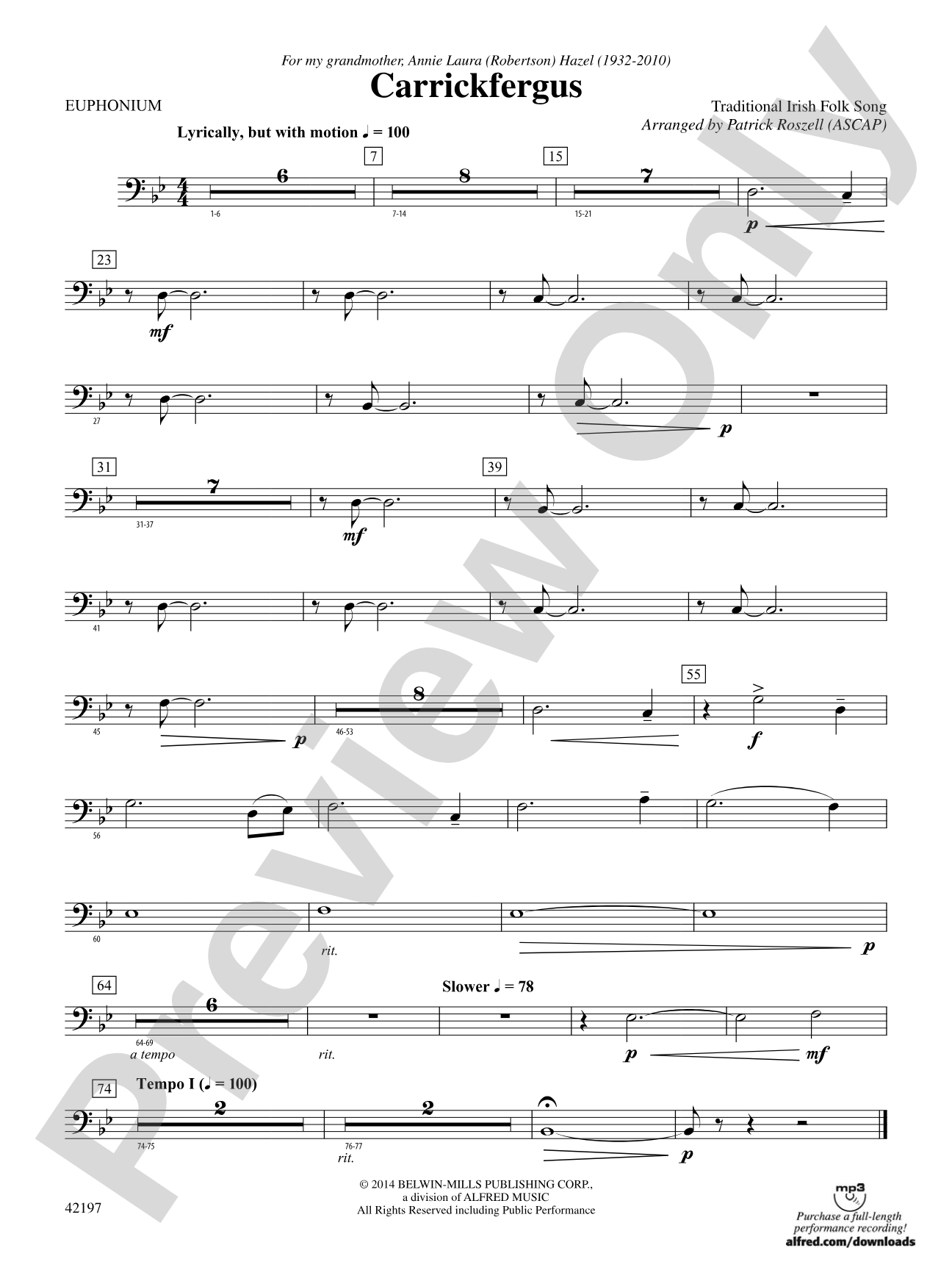 Carrickfergus: Baritone B.C.