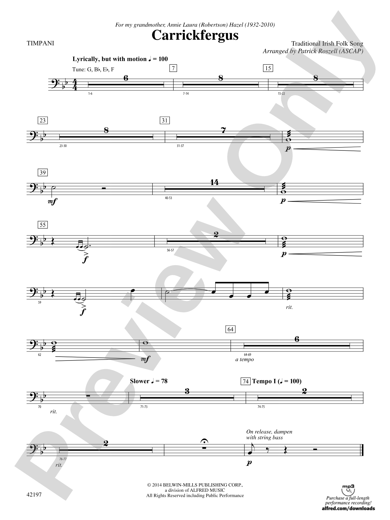 Carrickfergus: Timpani