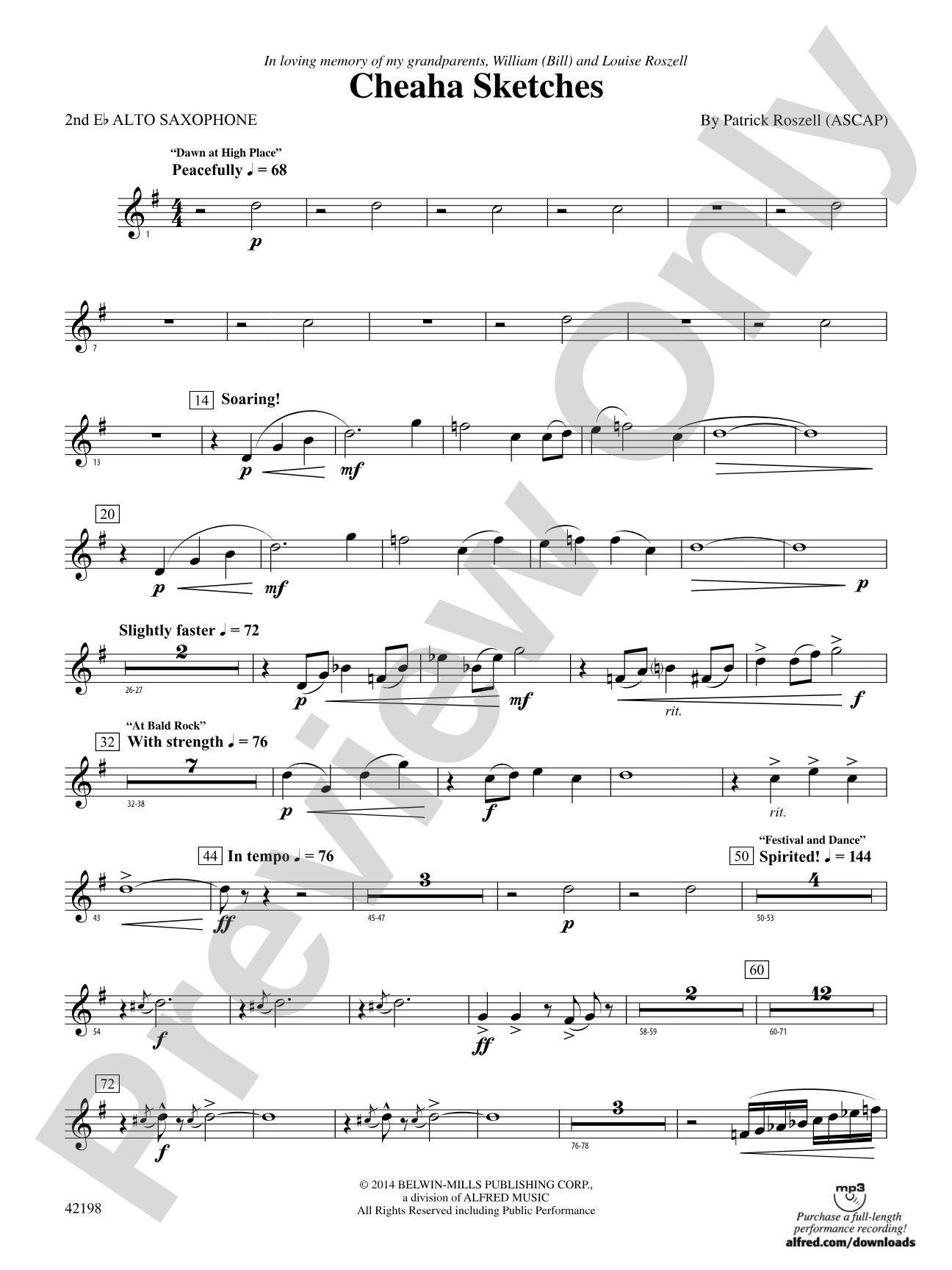 Cheaha Sketches: 2nd E-flat Alto Saxophone