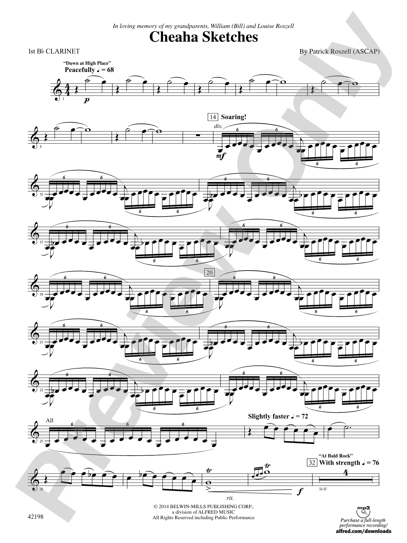 Cheaha Sketches: 1st B-flat Clarinet