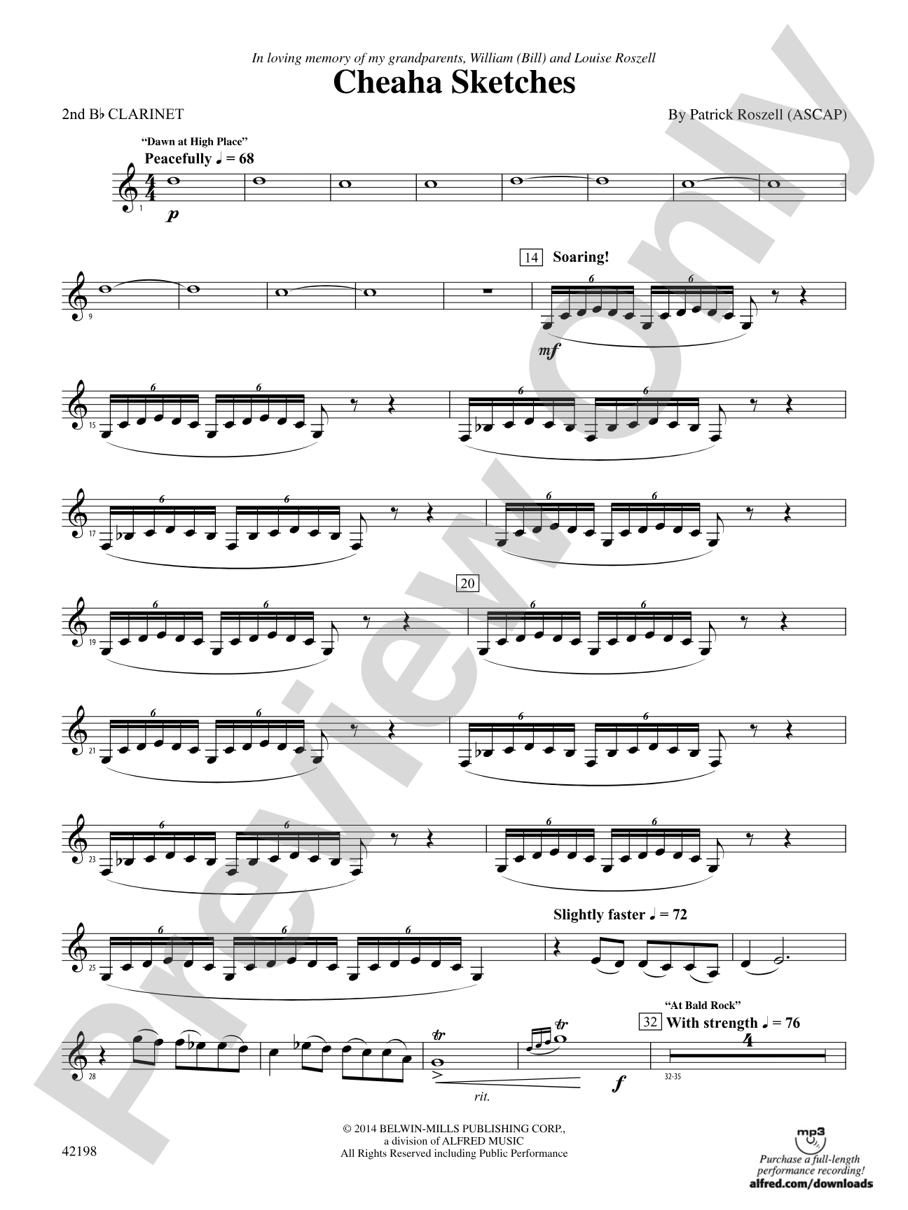Cheaha Sketches: 2nd B-flat Clarinet