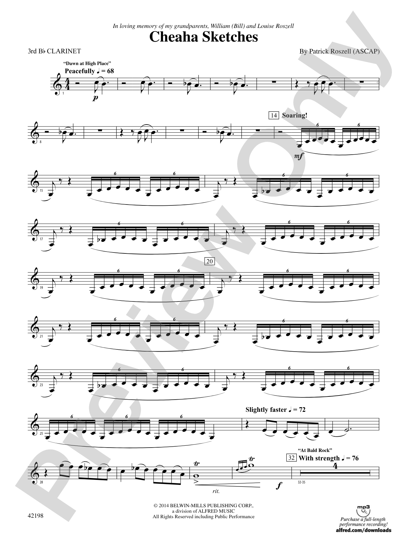 Cheaha Sketches: 3rd B-flat Clarinet