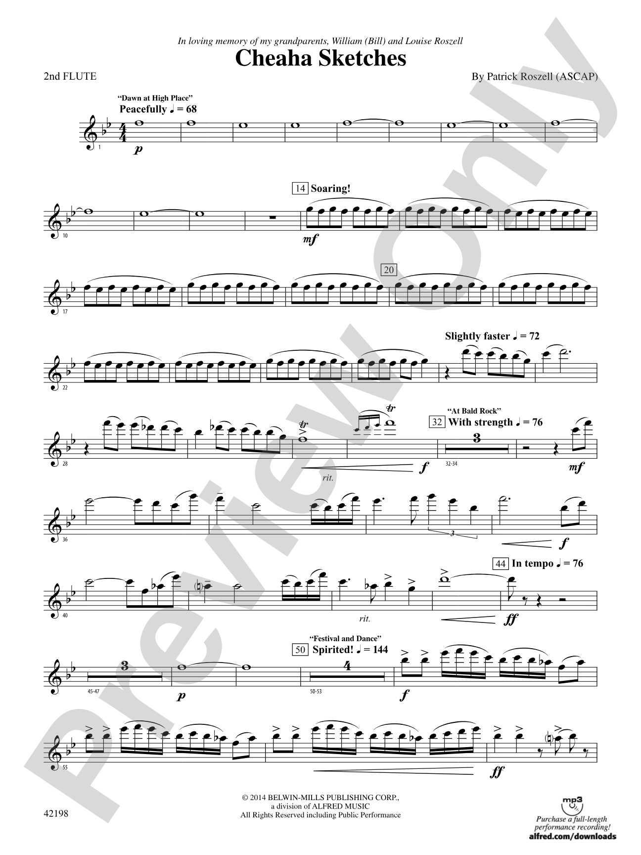 Cheaha Sketches: 2nd Flute