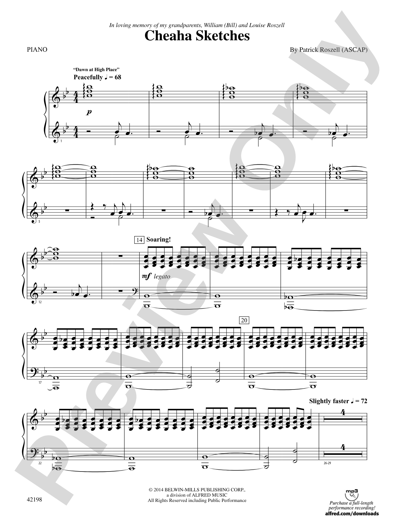 Cheaha Sketches: Piano Accompaniment