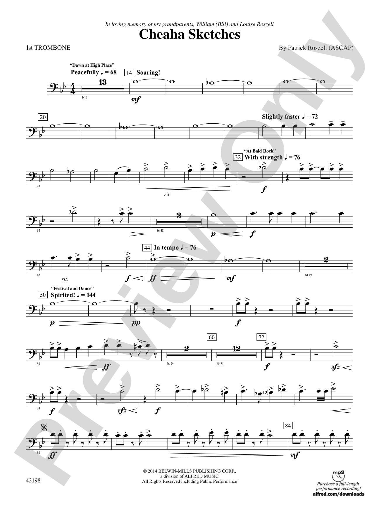 Cheaha Sketches: 1st Trombone