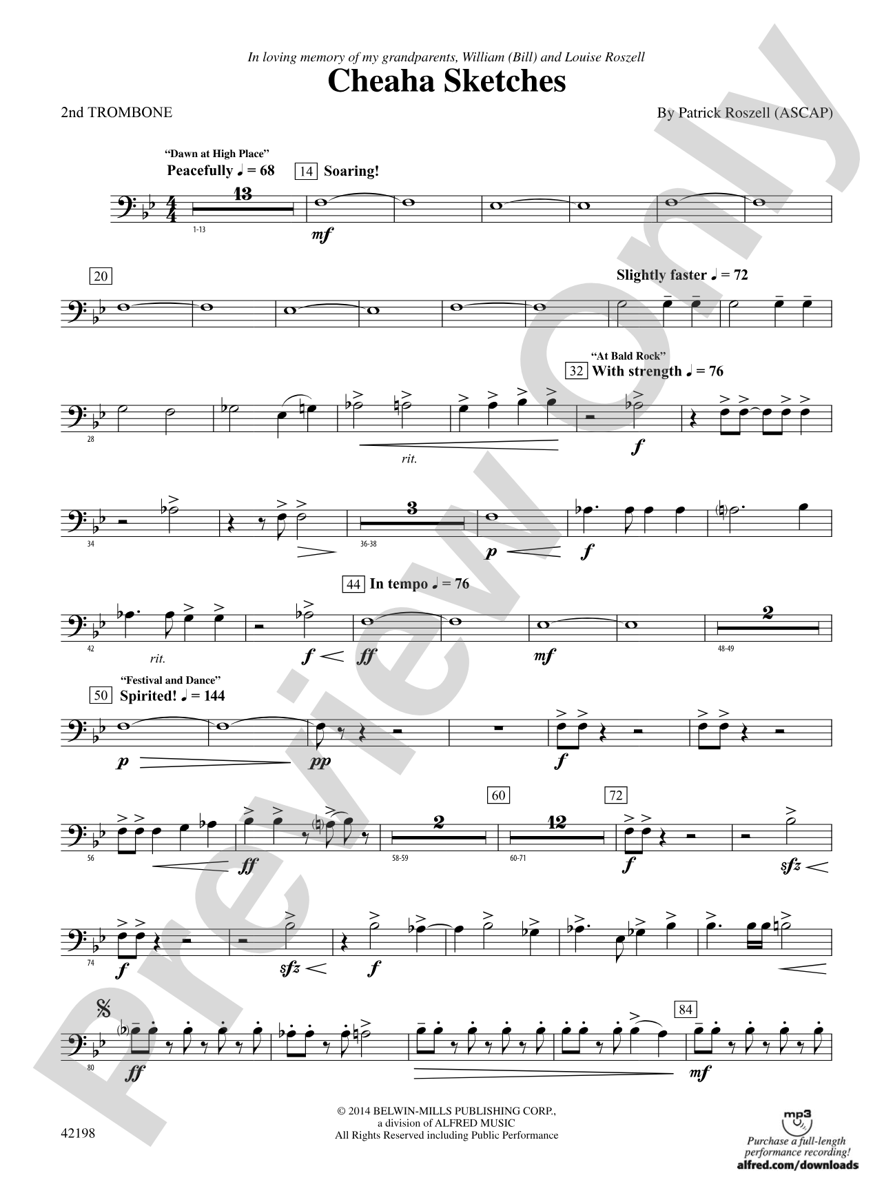 Cheaha Sketches: 2nd Trombone