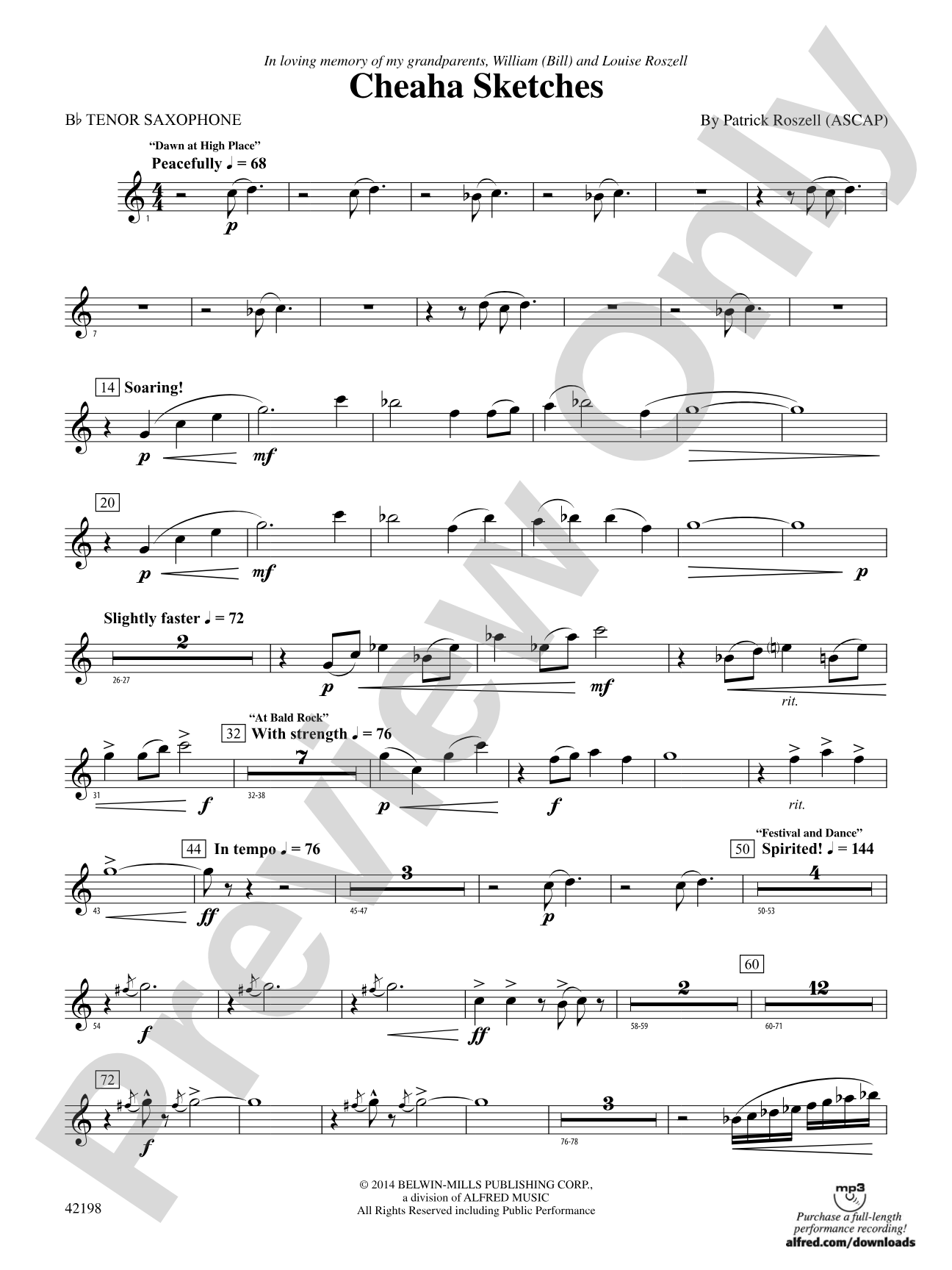 Cheaha Sketches: B-flat Tenor Saxophone
