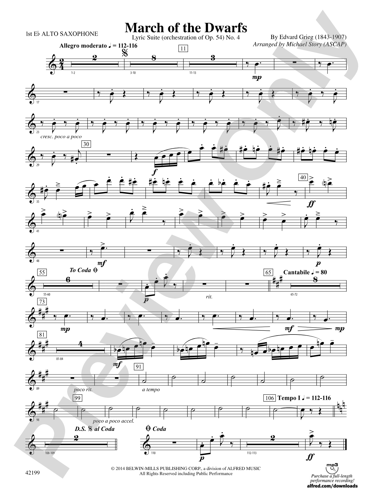 March of the Dwarfs: E-flat Alto Saxophone