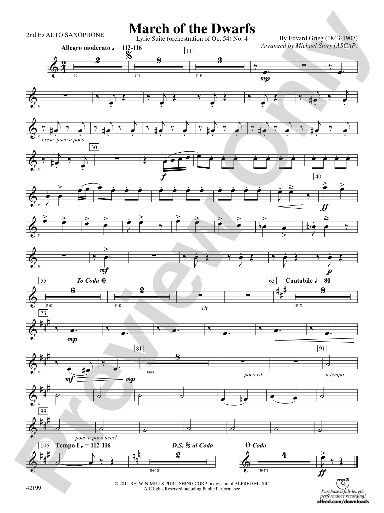March of the Dwarfs: 2nd E-flat Alto Saxophone