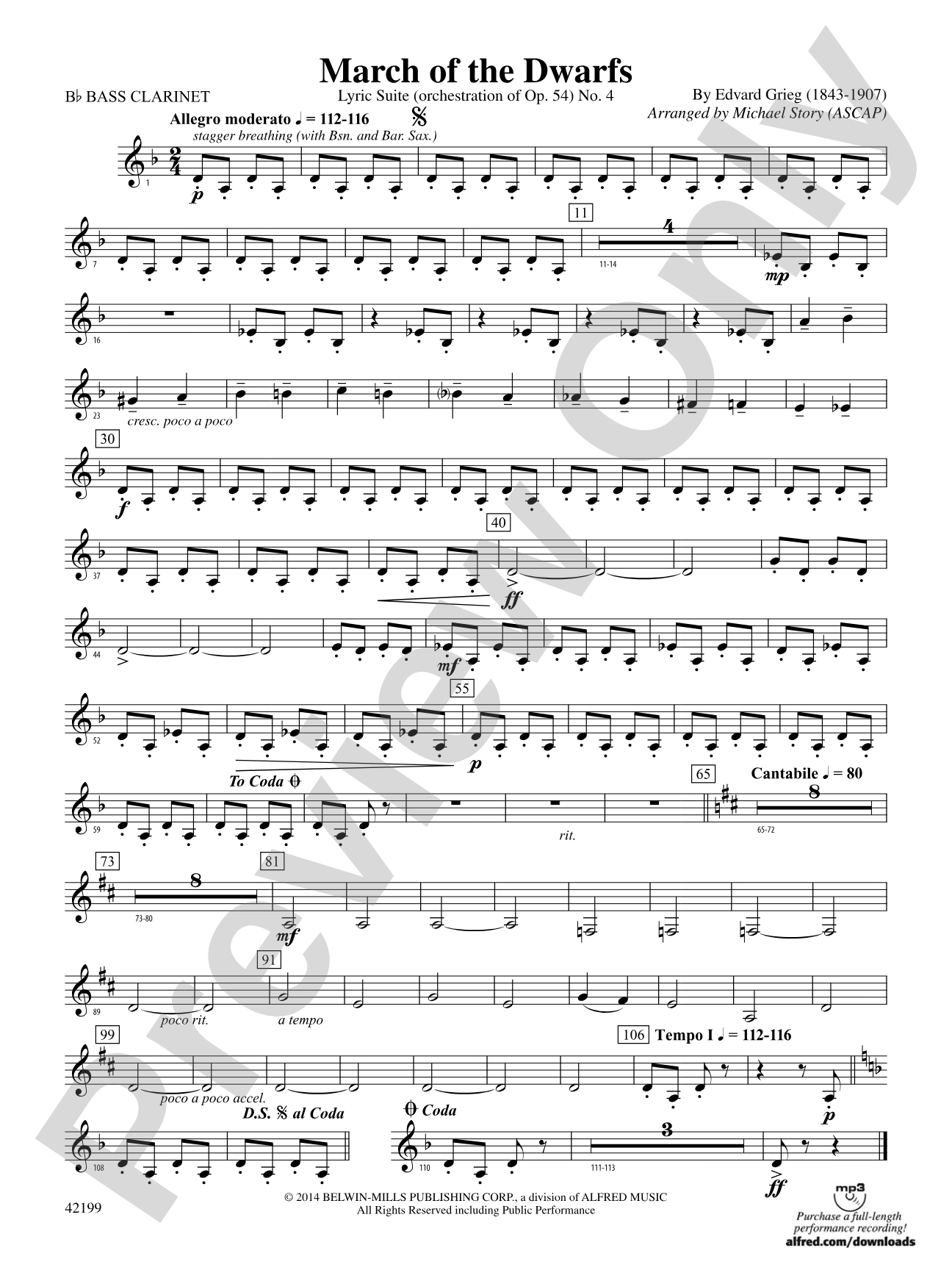March of the Dwarfs: B-flat Bass Clarinet