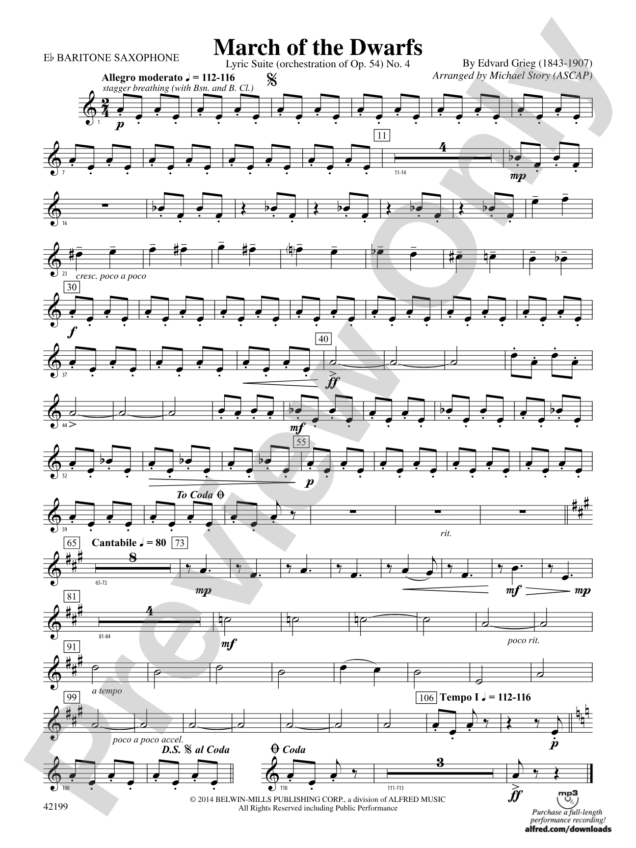 March of the Dwarfs: E-flat Baritone Saxophone