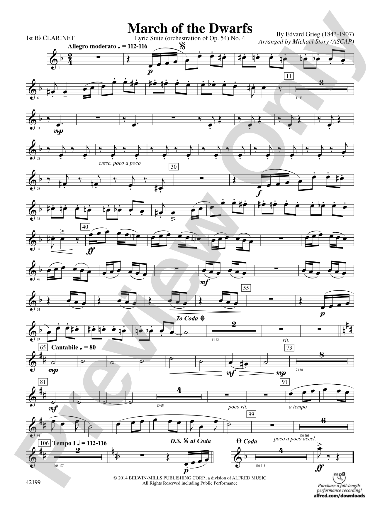 March of the Dwarfs: 1st B-flat Clarinet