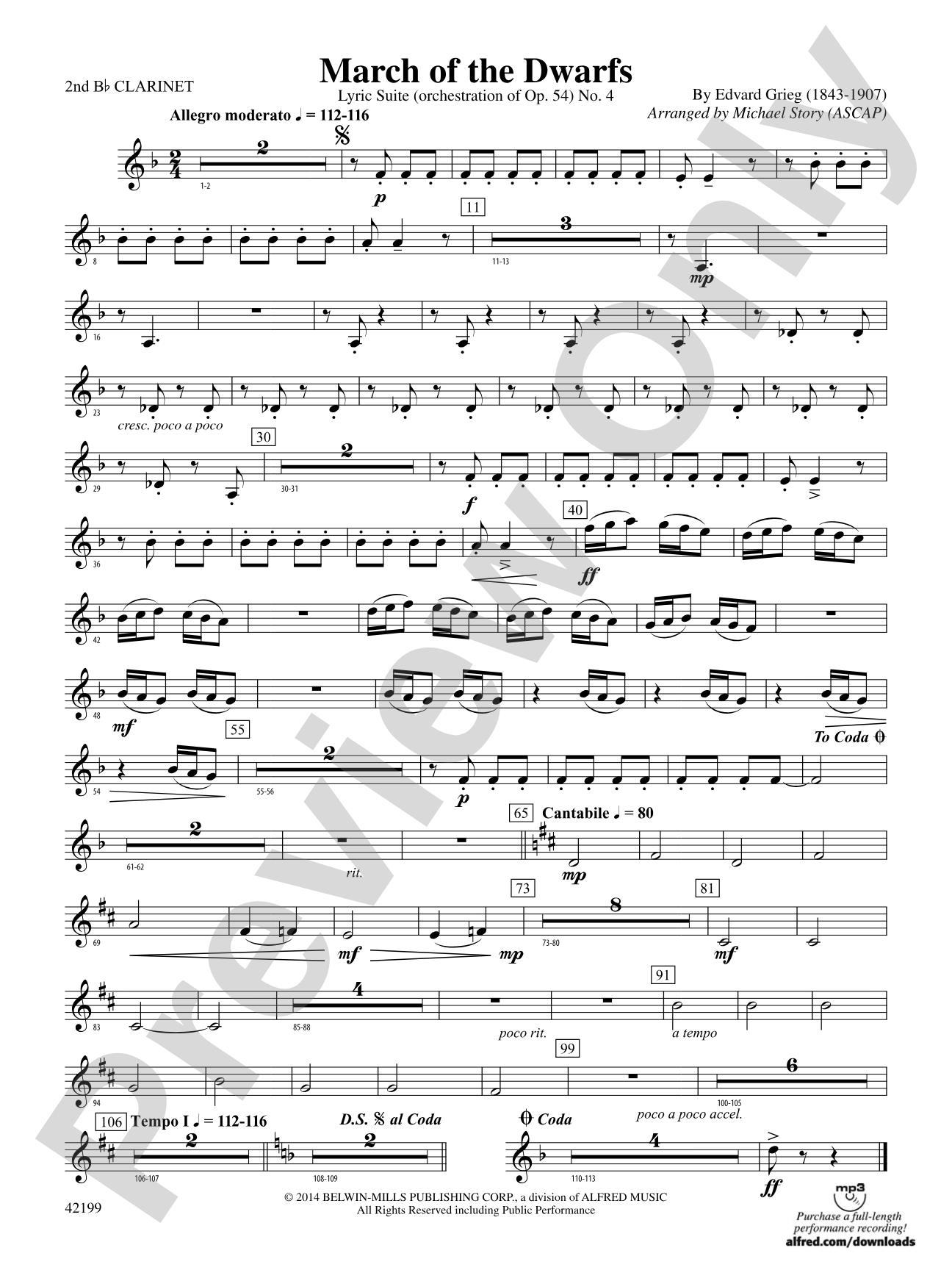 March of the Dwarfs: 2nd B-flat Clarinet