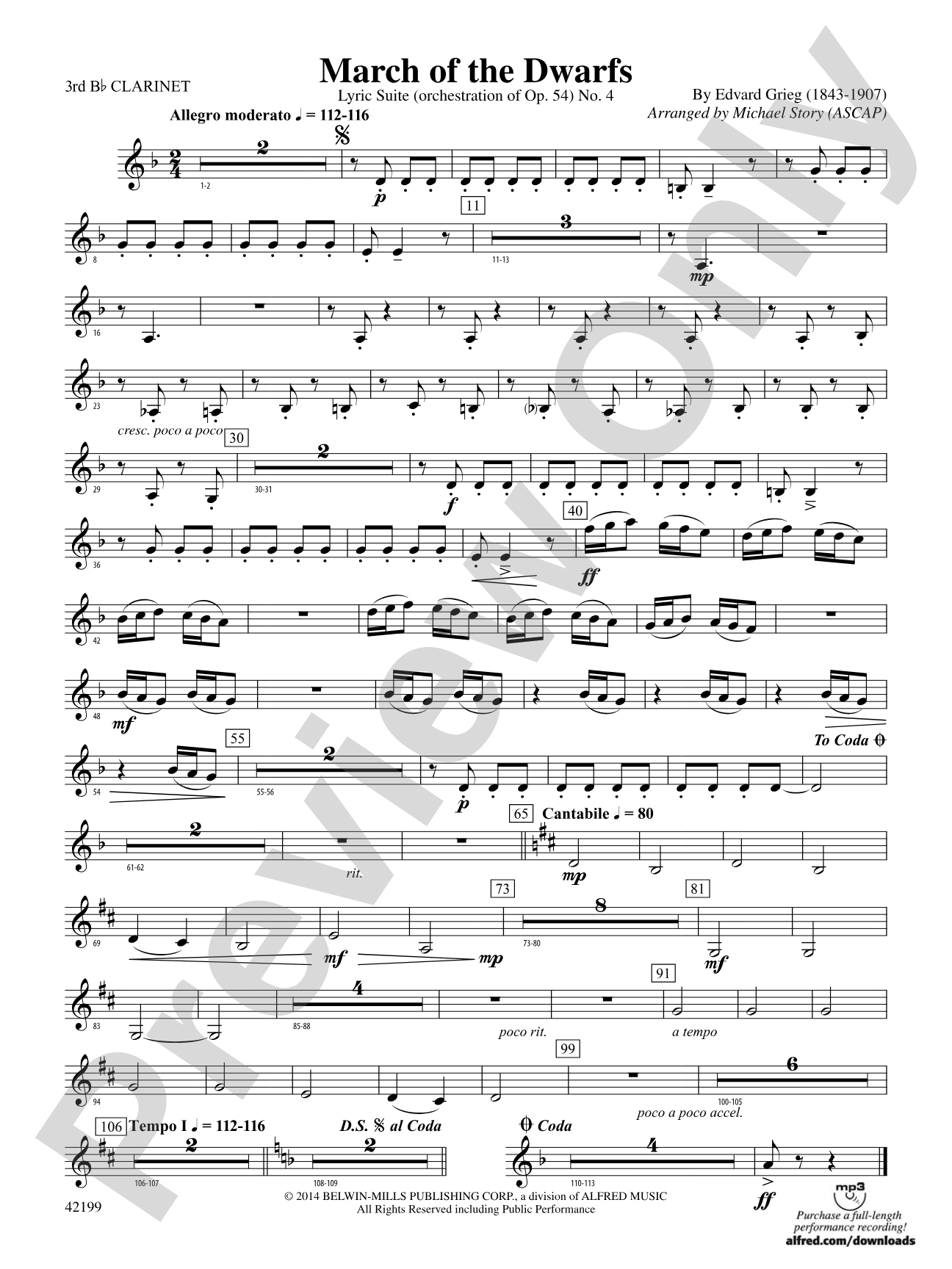 March of the Dwarfs: 3rd B-flat Clarinet