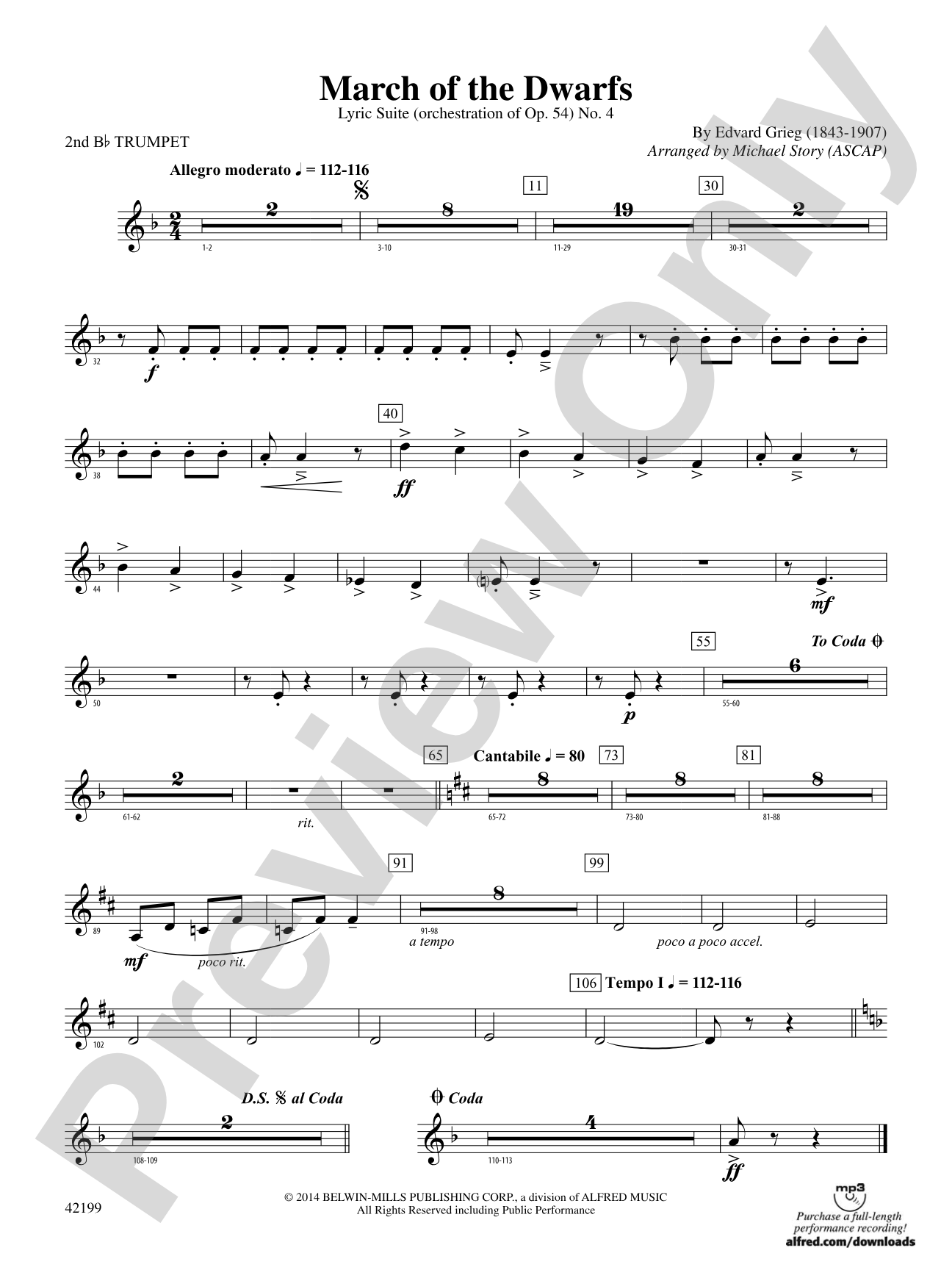 March of the Dwarfs: 2nd B-flat Trumpet