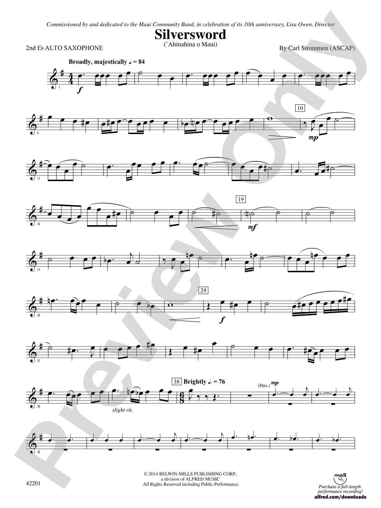 Silversword: 2nd E-flat Alto Saxophone