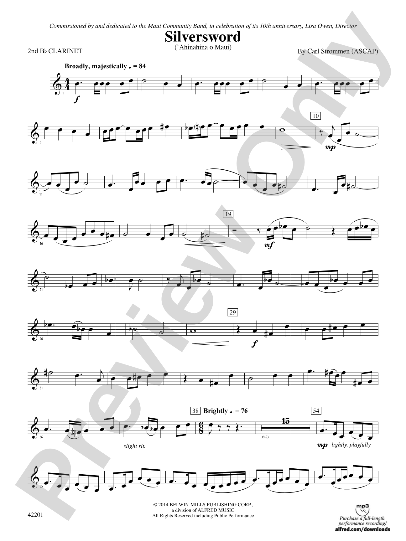 Silversword: 2nd B-flat Clarinet