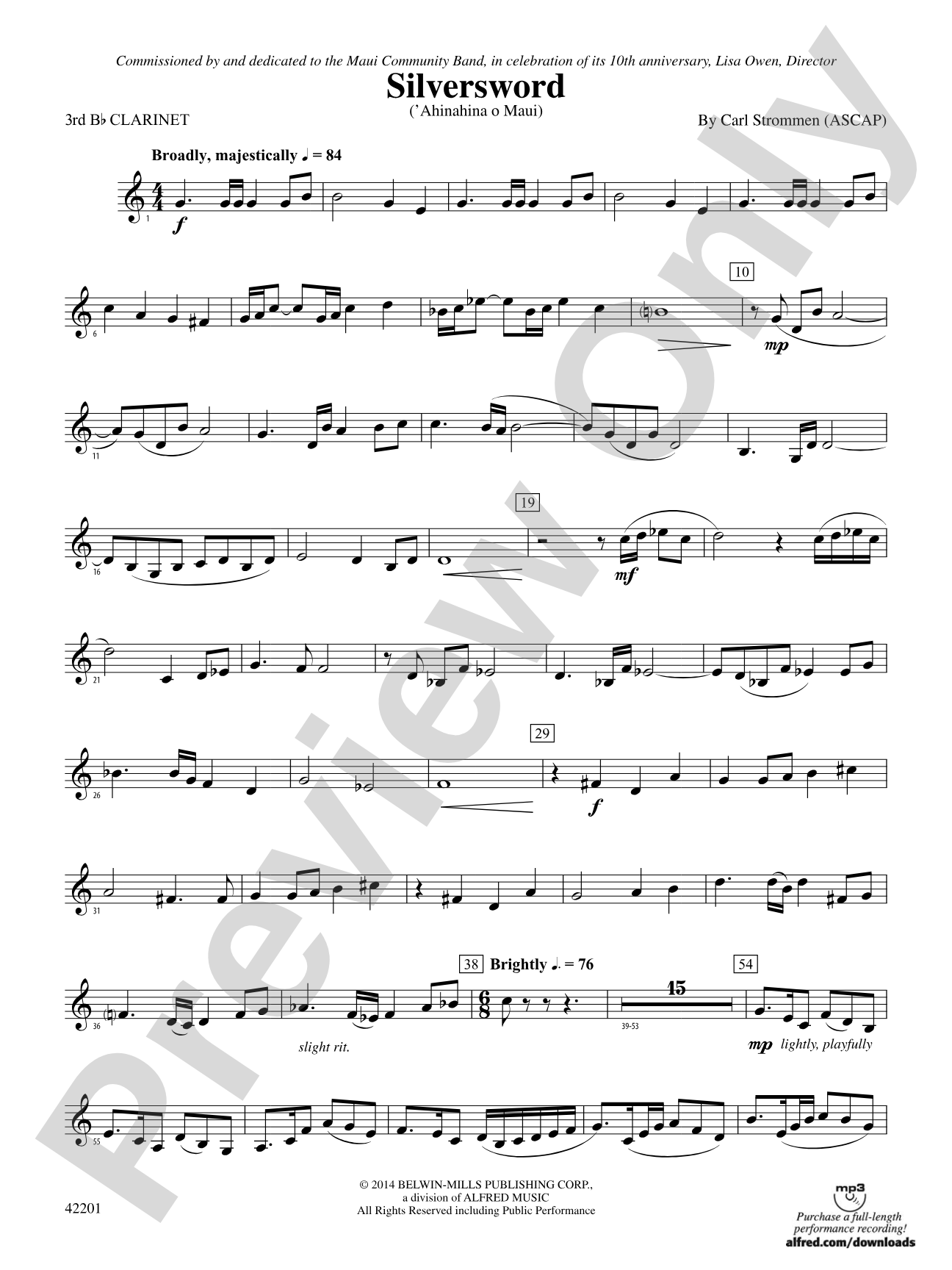 Silversword: 3rd B-flat Clarinet