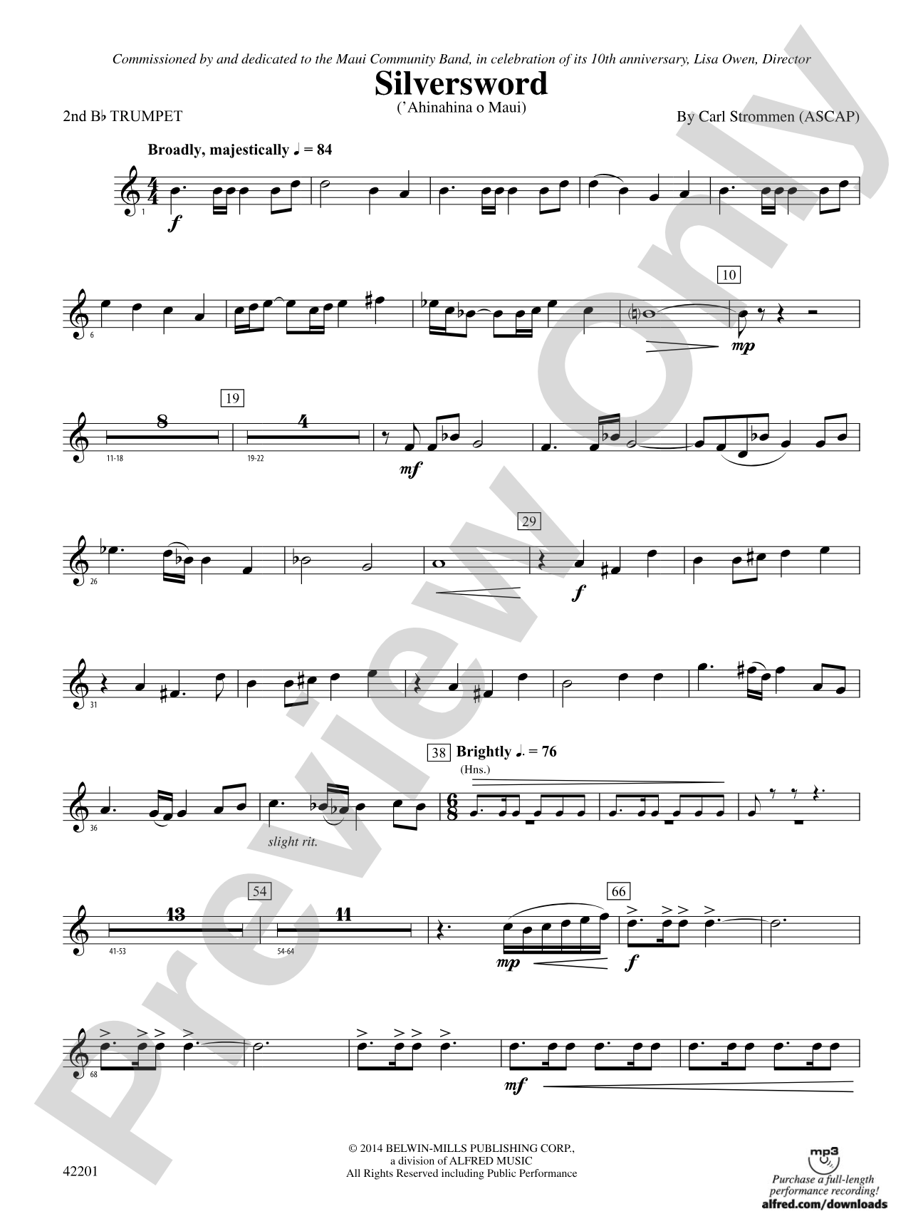 Silversword: 2nd B-flat Trumpet