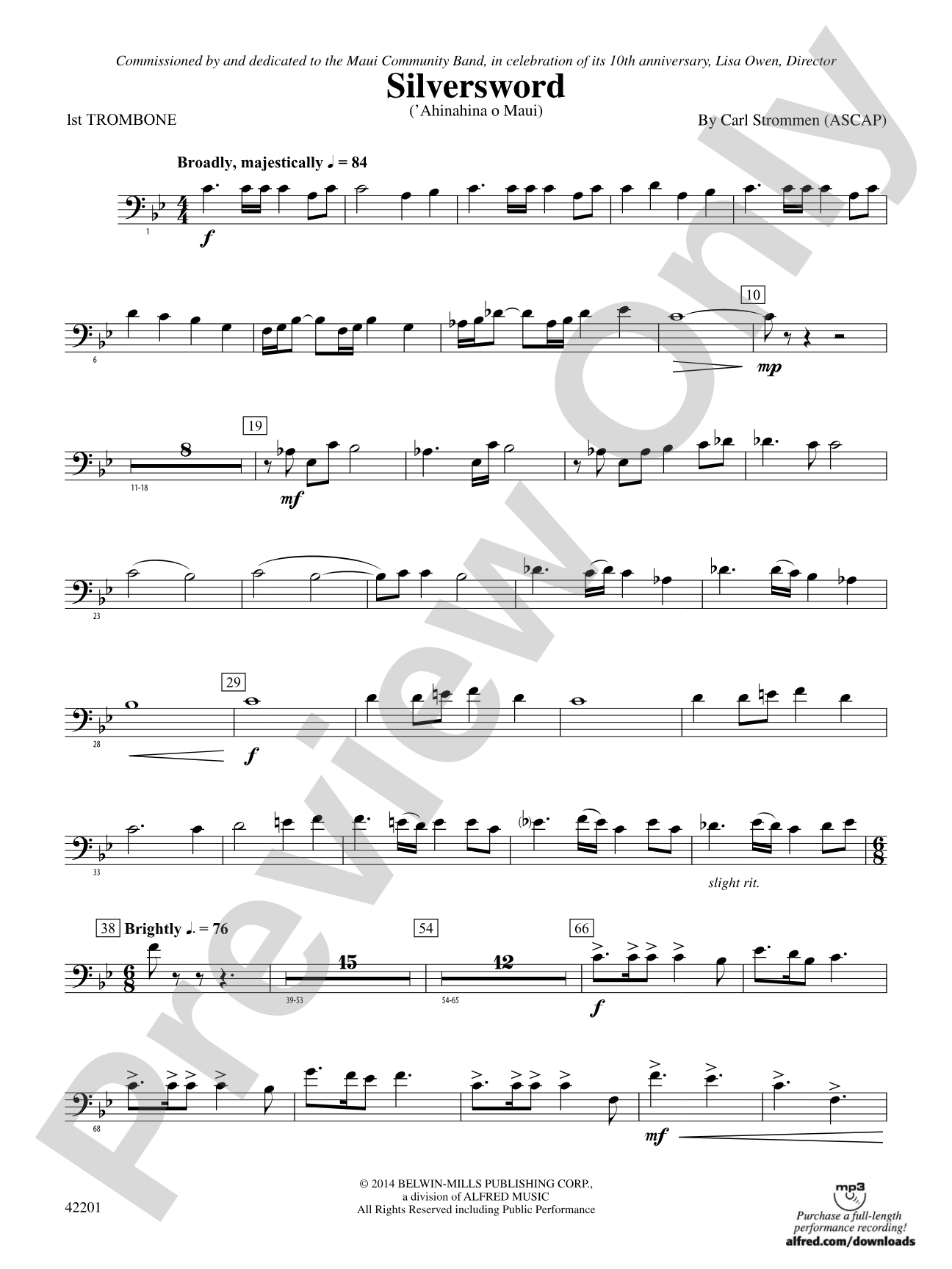 Silversword: 1st Trombone