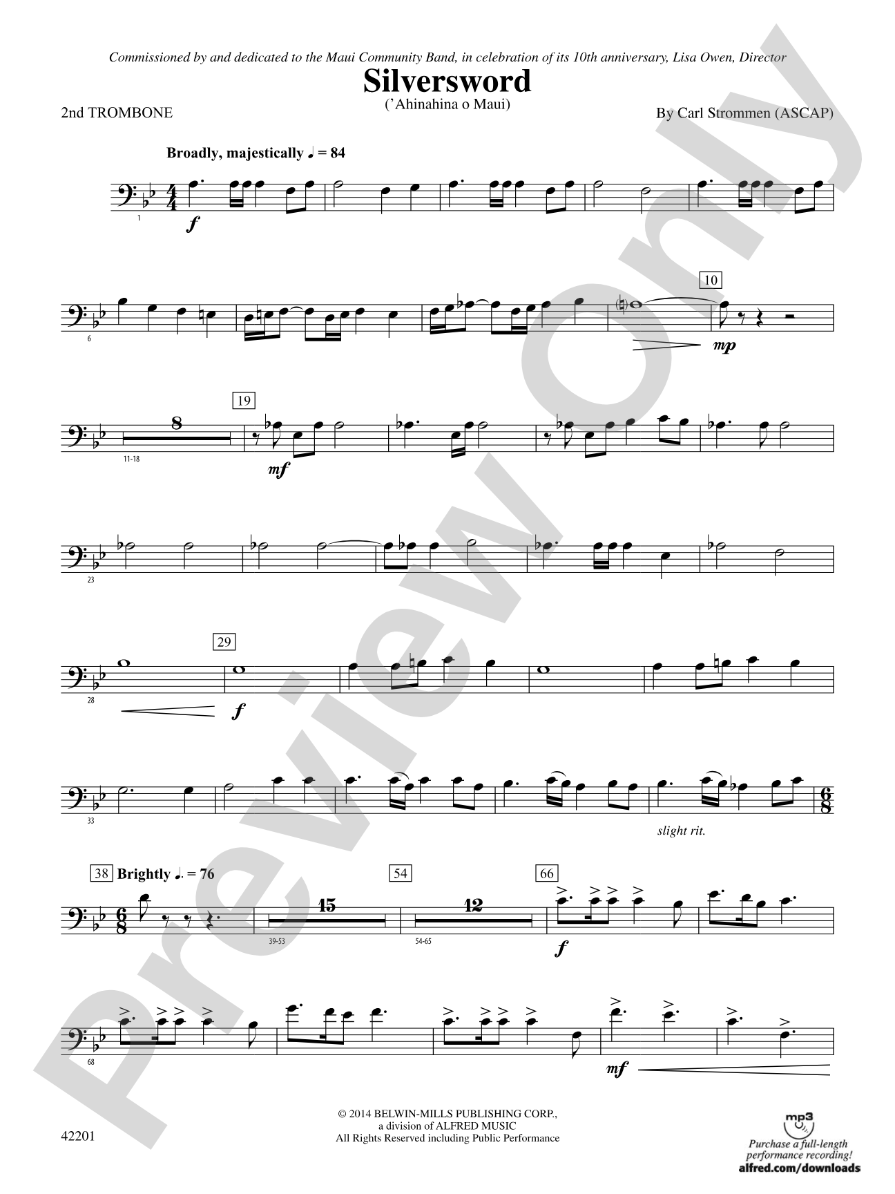Silversword: 2nd Trombone