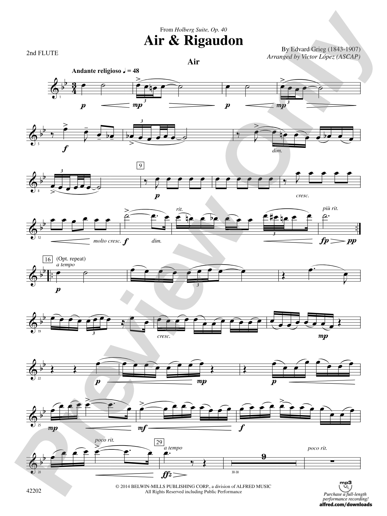 Air & Rigaudon: 2nd Flute