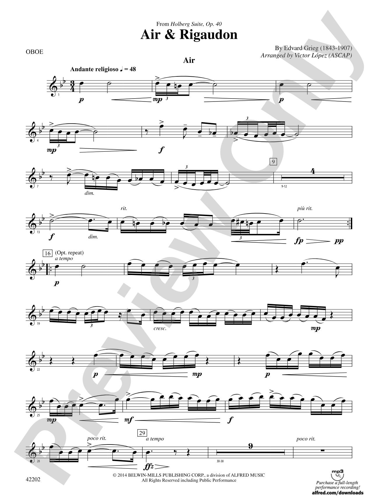 Air & Rigaudon: Oboe