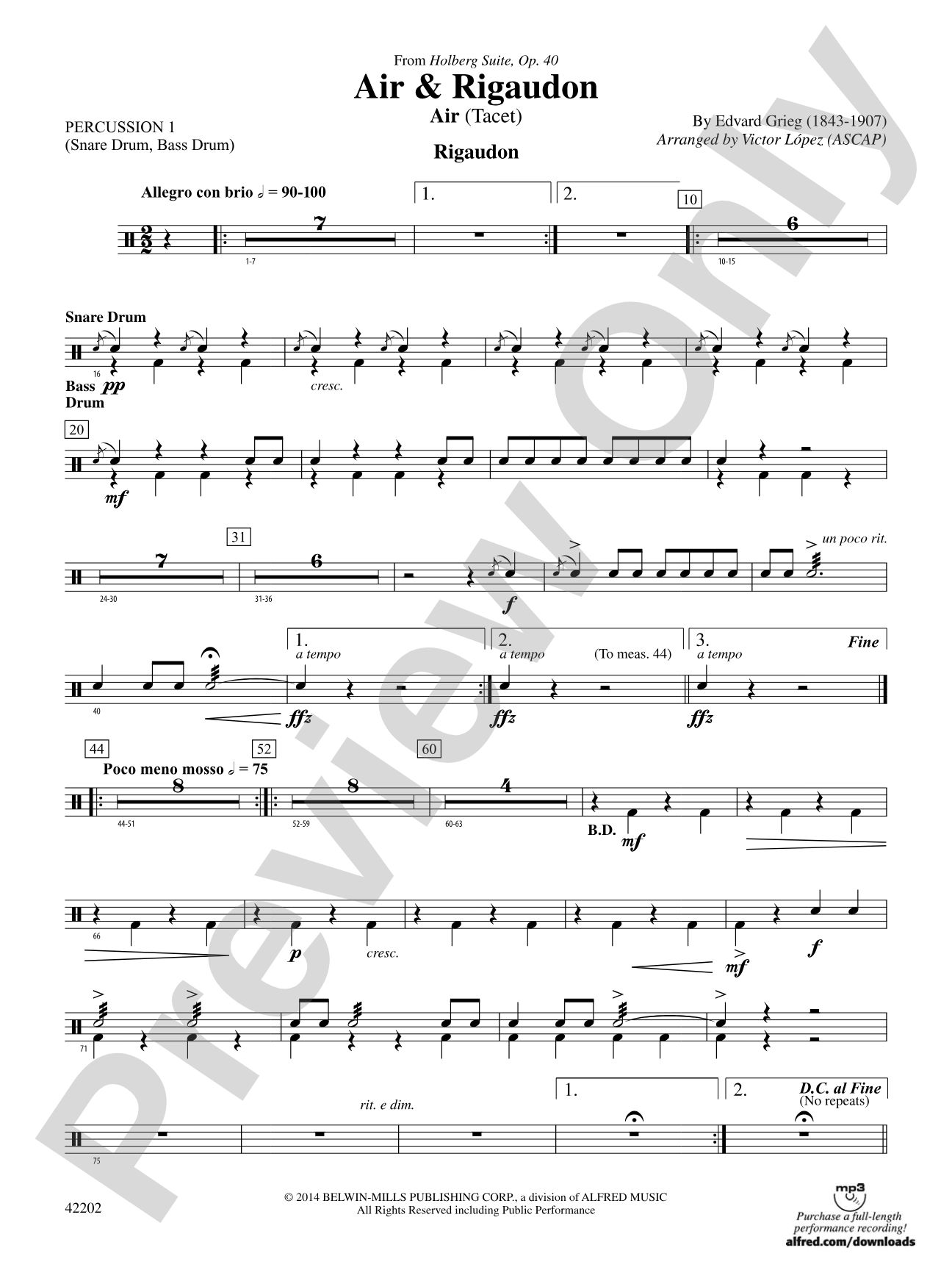 Air & Rigaudon: 1st Percussion