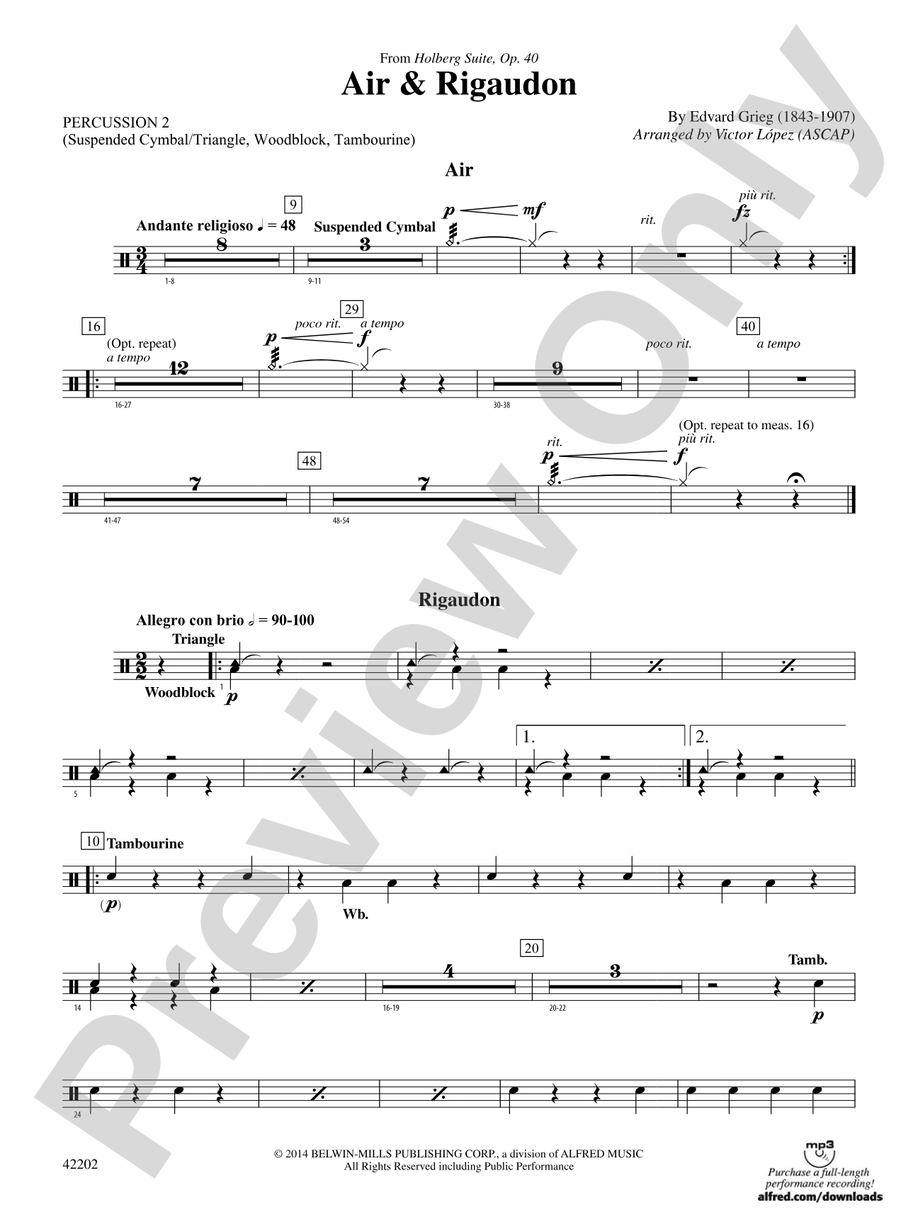 Air & Rigaudon: 2nd Percussion