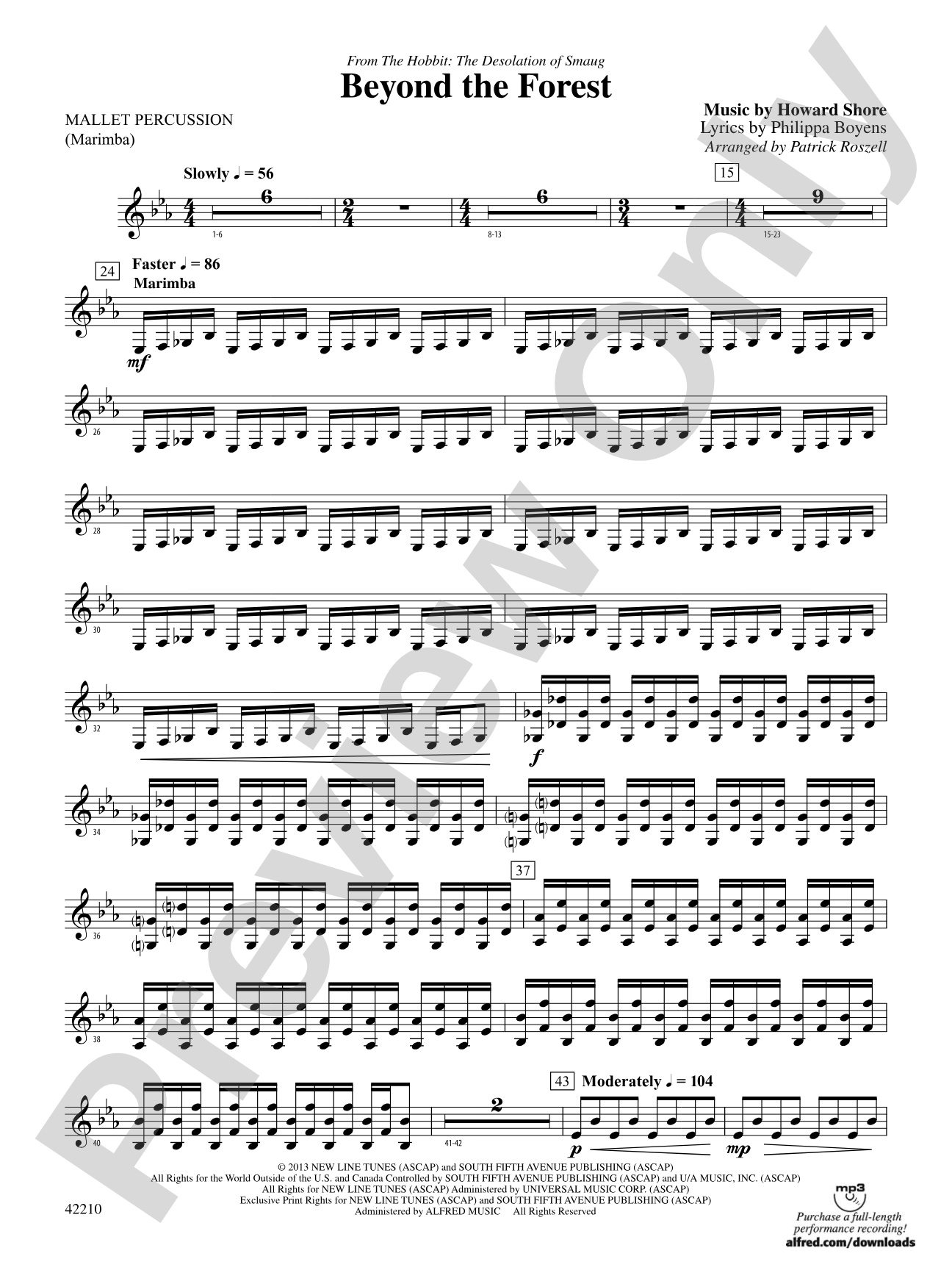 Beyond the Forest (from The Hobbit: The Desolation of Smaug): Mallets