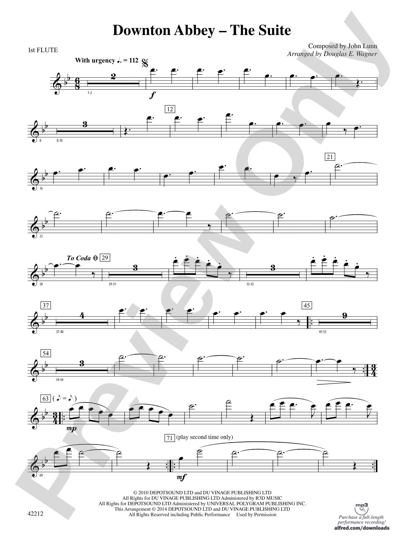 Downton Abbey -- The Suite: Flute