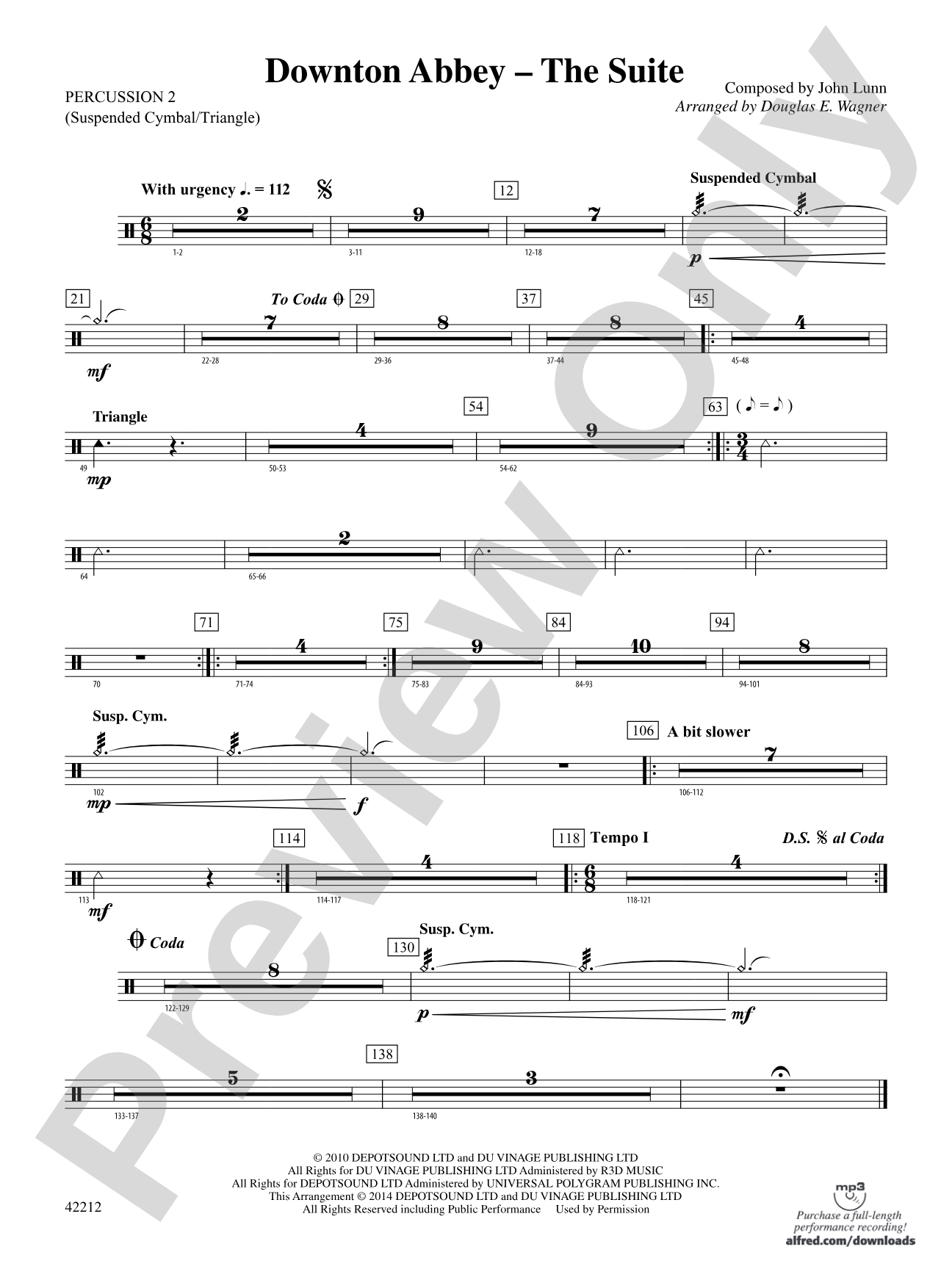 Downton Abbey -- The Suite: 2nd Percussion
