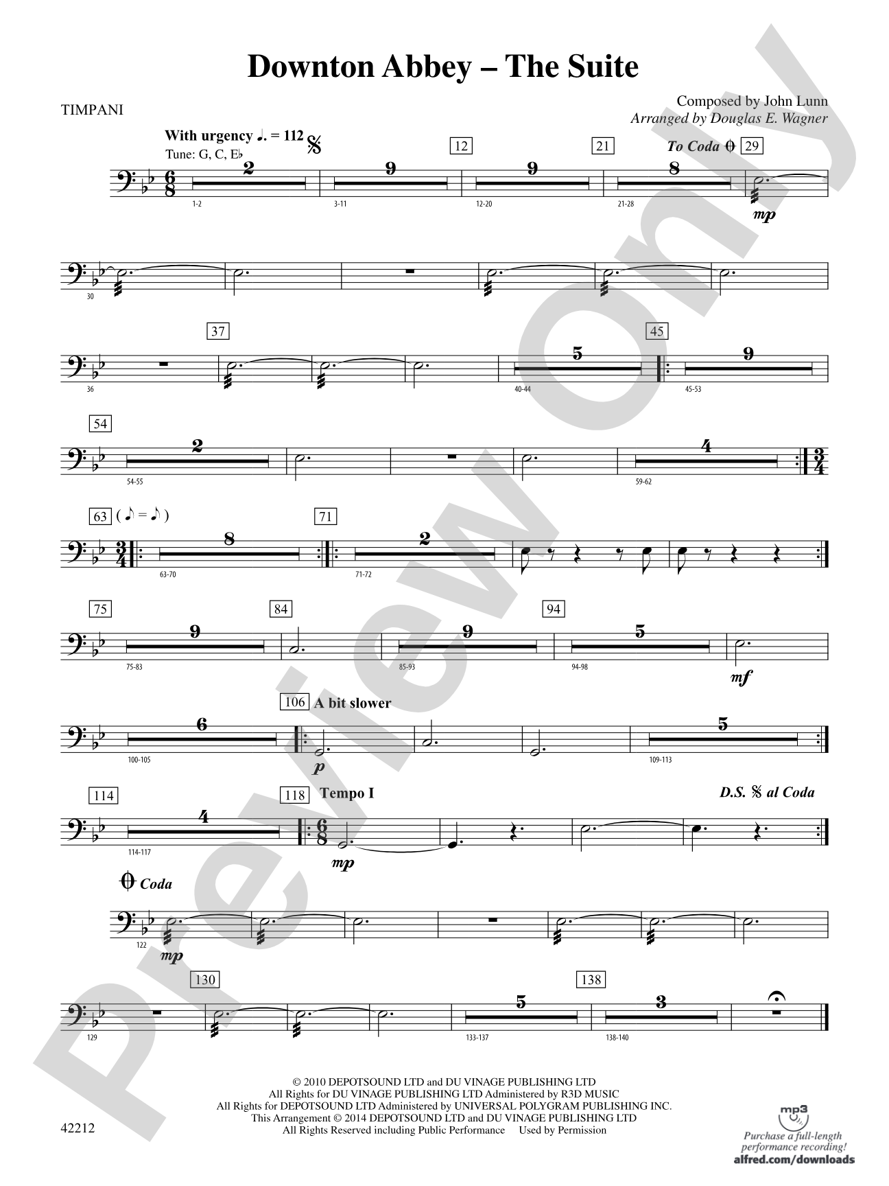 Downton Abbey -- The Suite: Timpani
