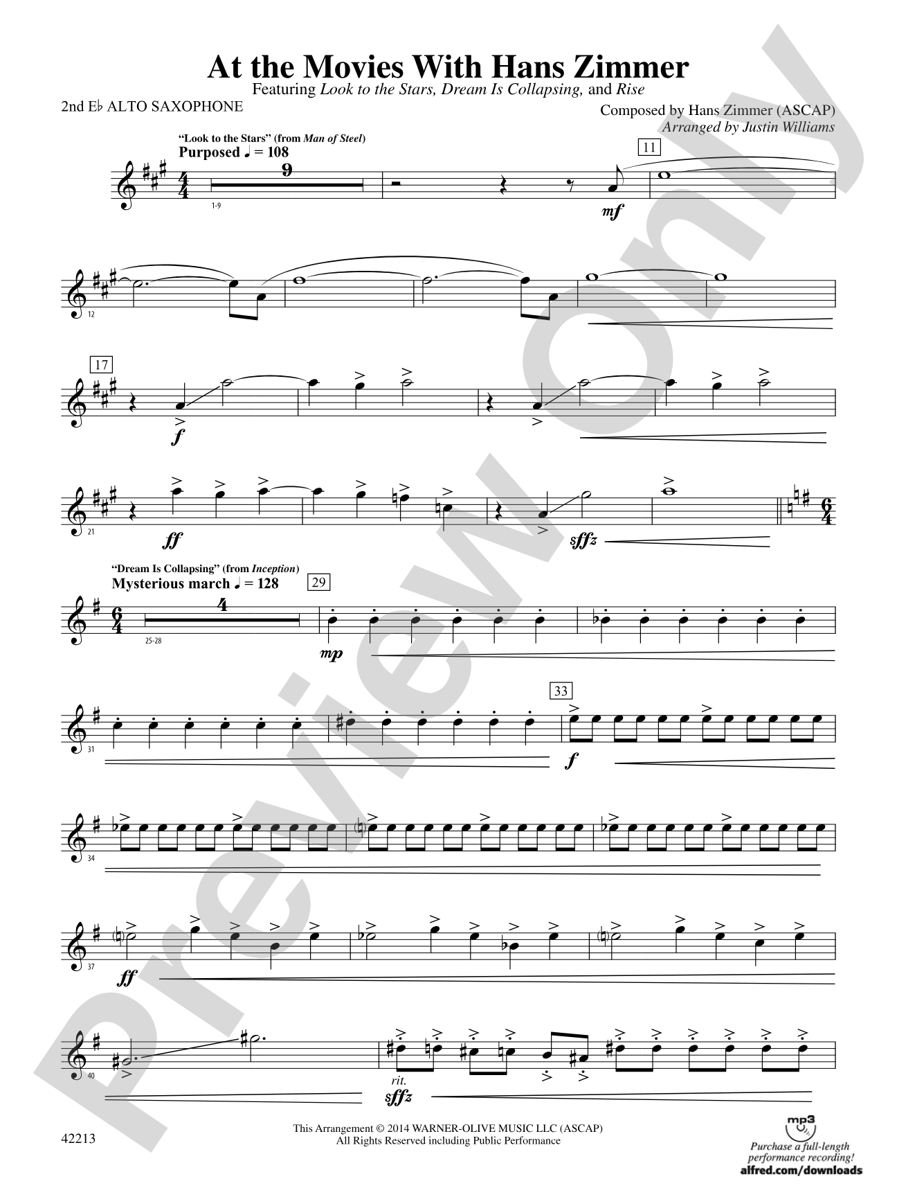 At the Movies with Hans Zimmer: 2nd E-flat Alto Saxophone